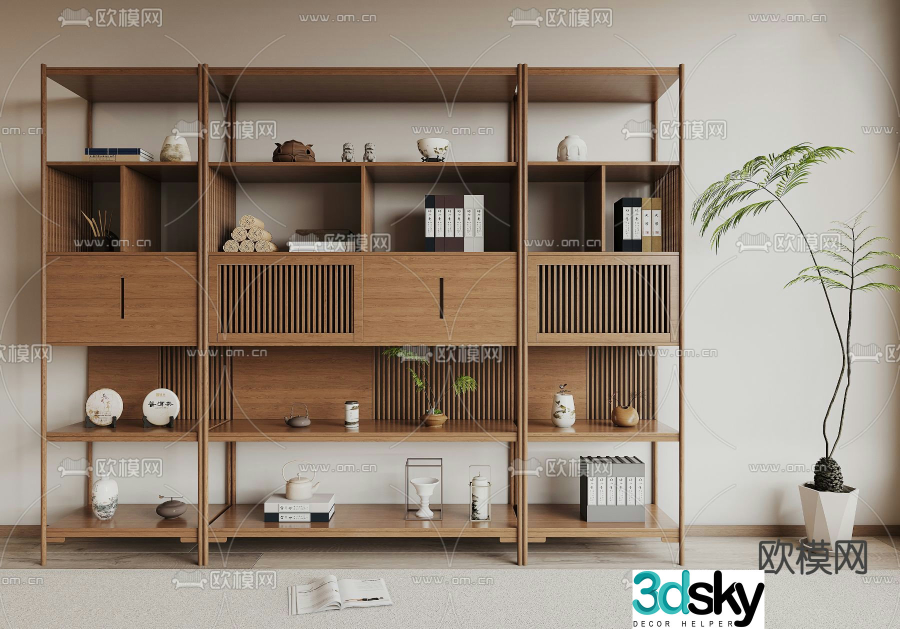 Bogu rack new Chinese style storage rack display rack 3d model