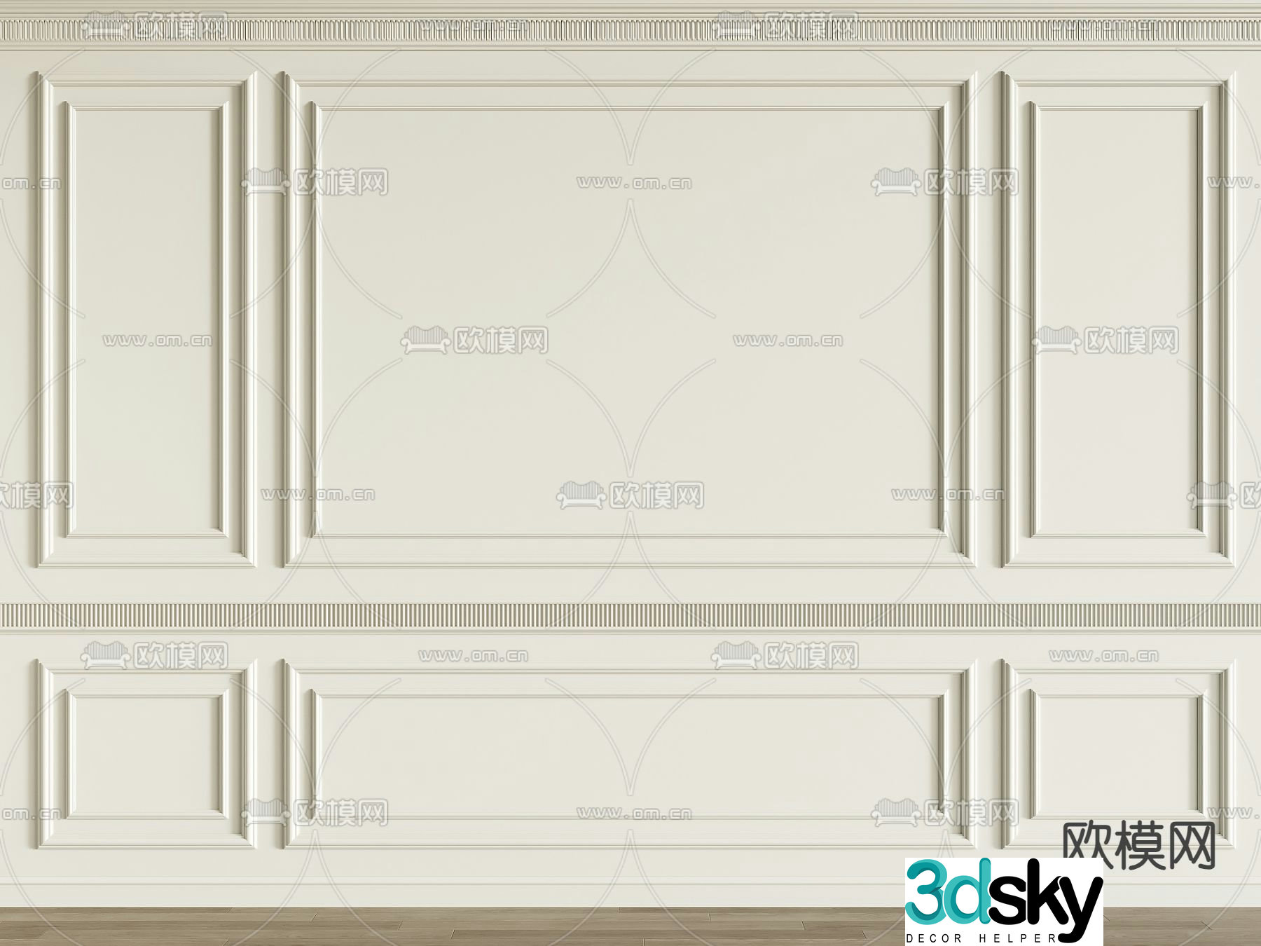 French wall panel Great Wall board Line 3D model