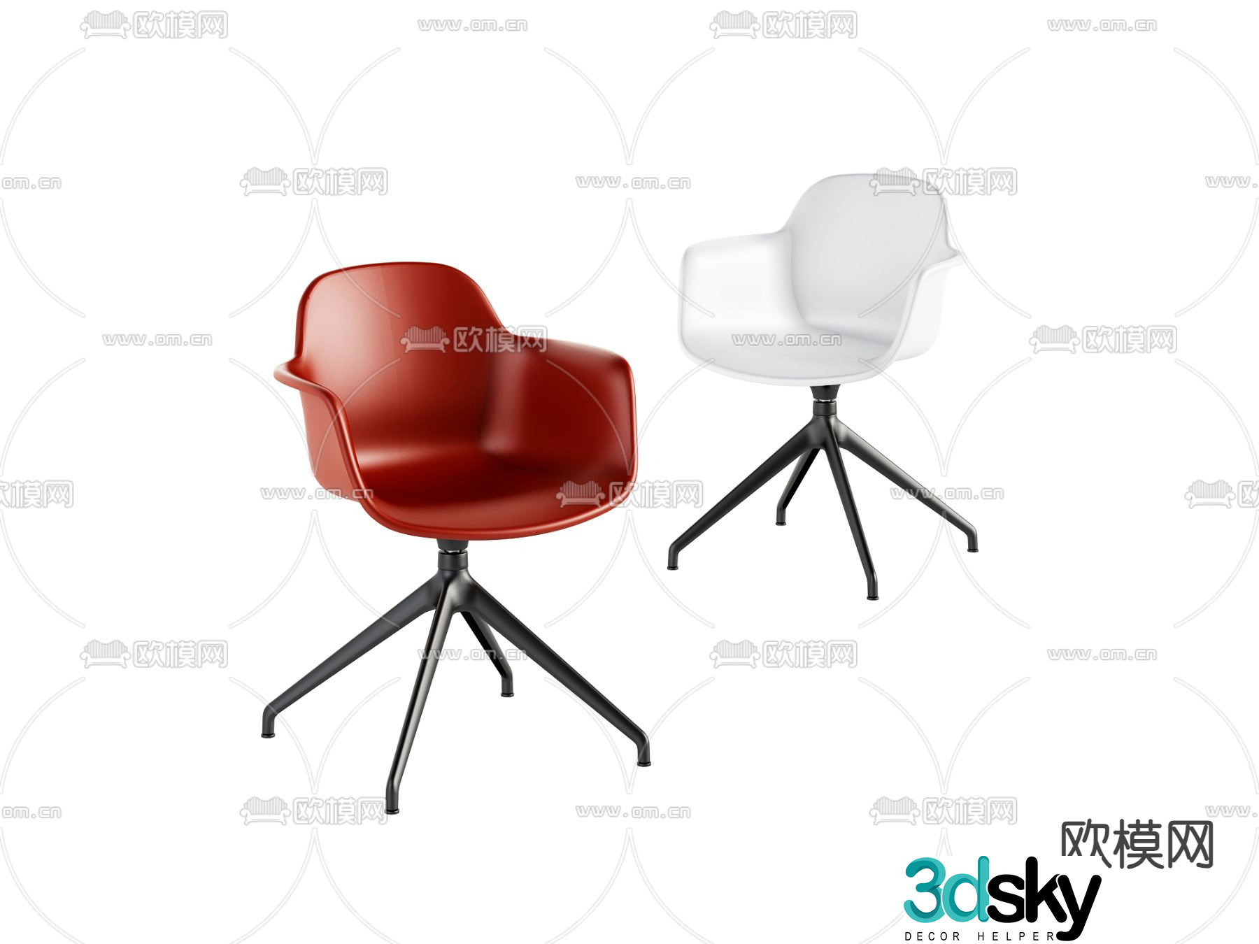 Modern chair leisure chair 3d model