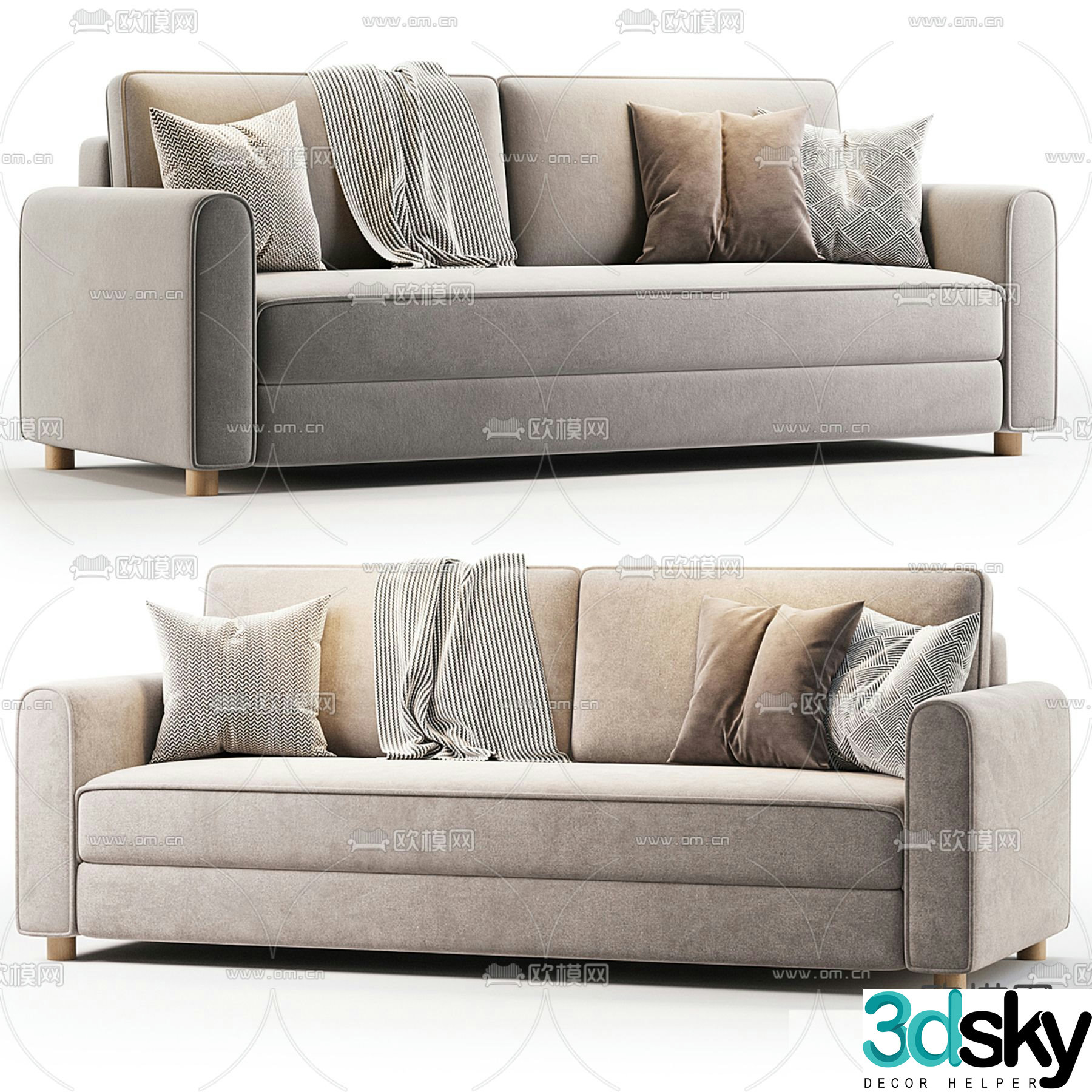 Double sofa 3d model