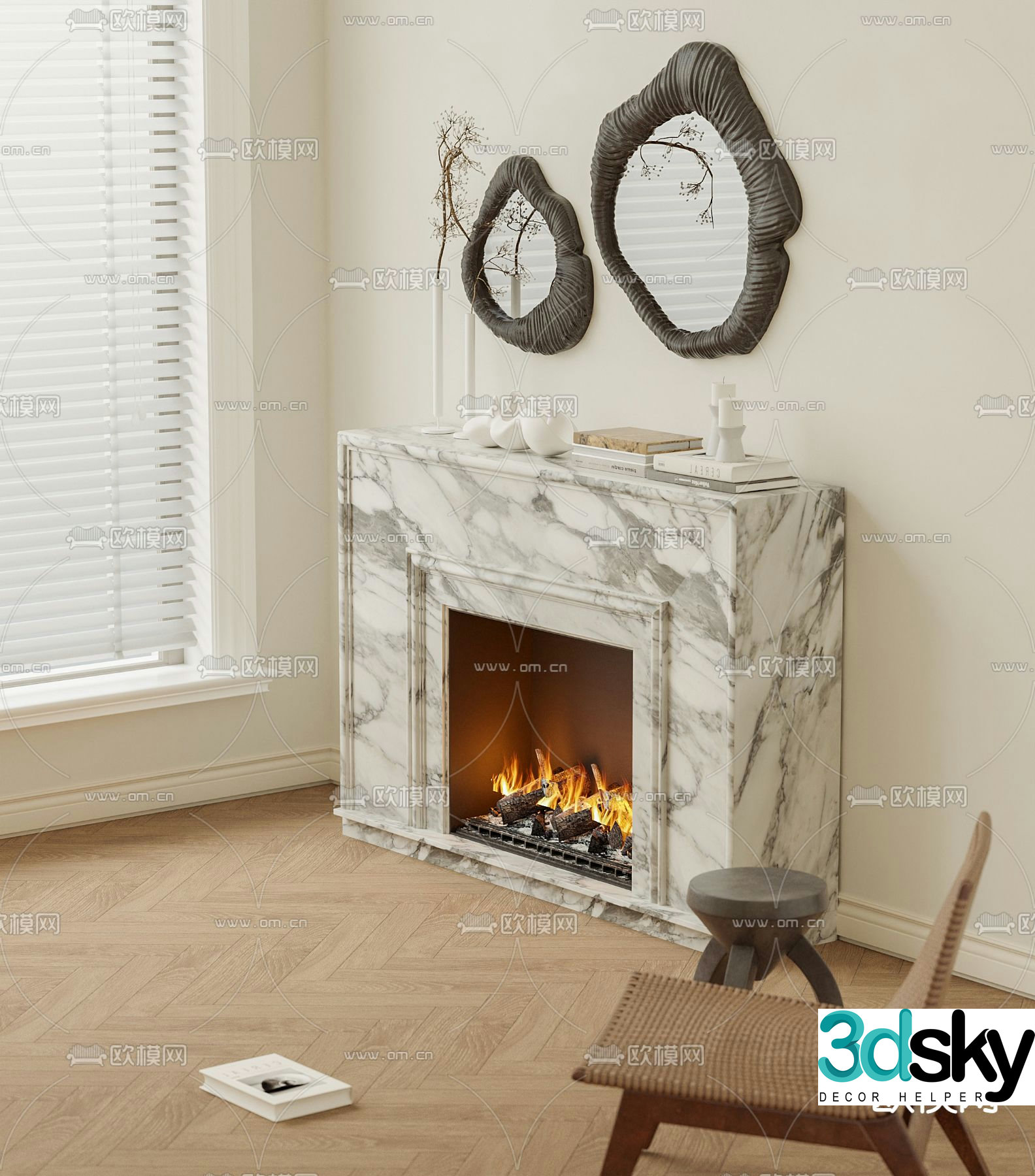 French fireplace 3d model