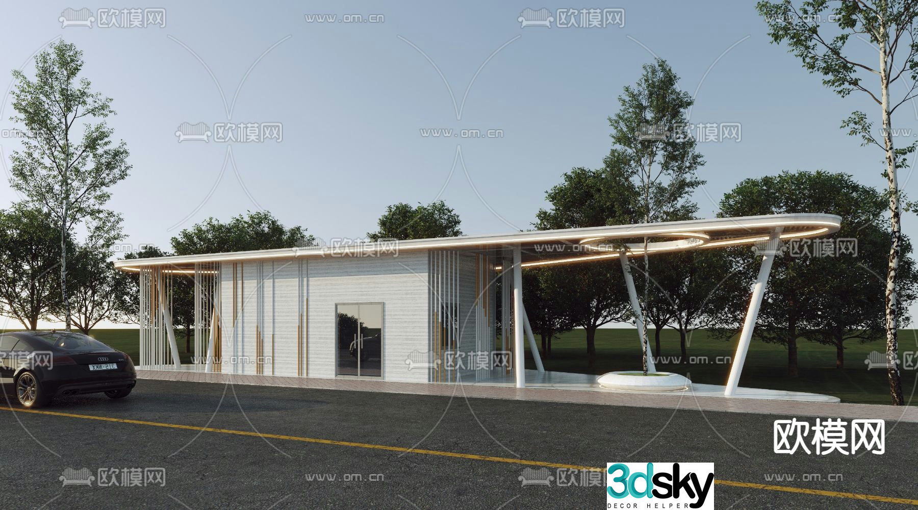 Public Station Gallery 3D model