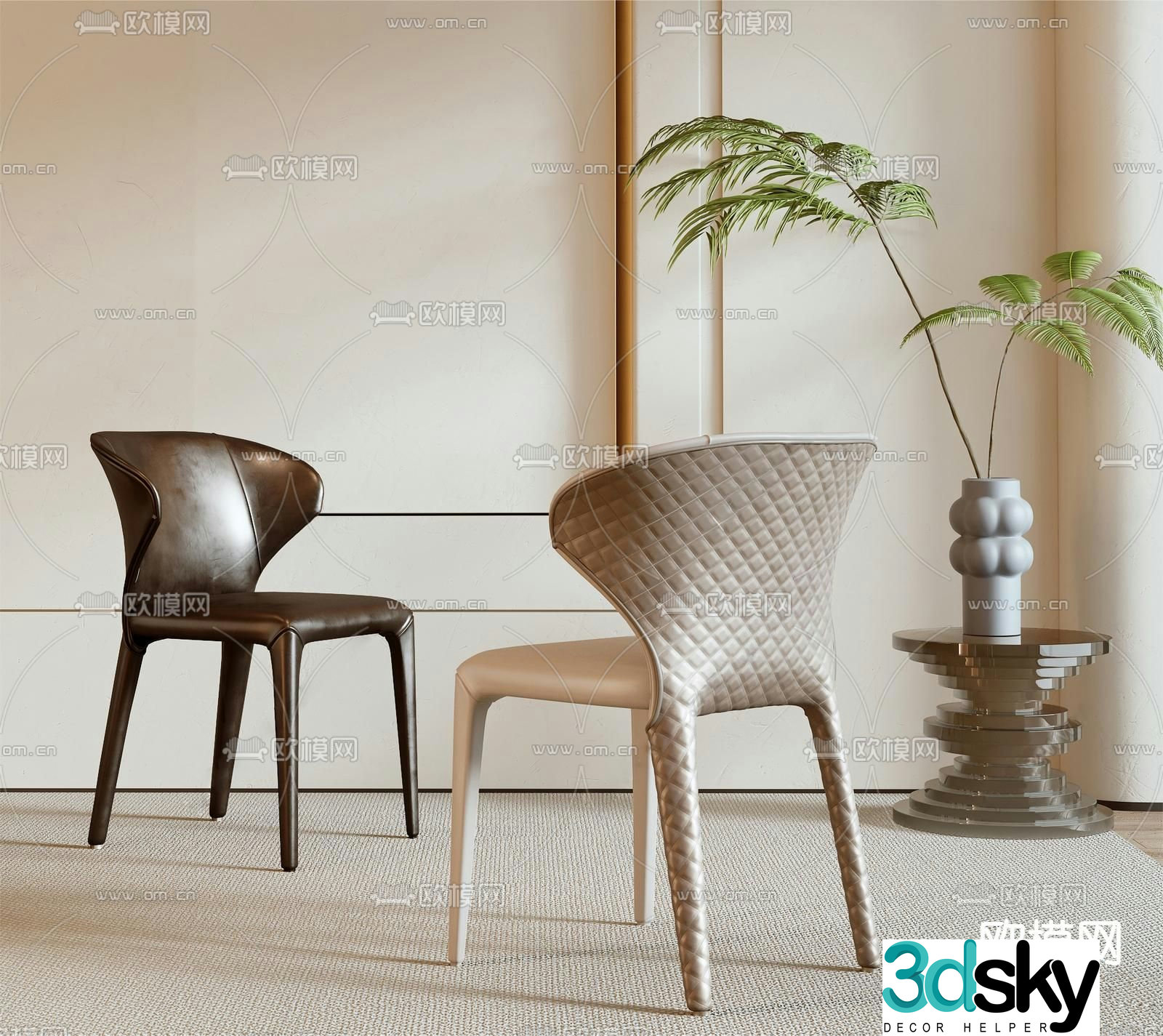 chair dining chair 3d model