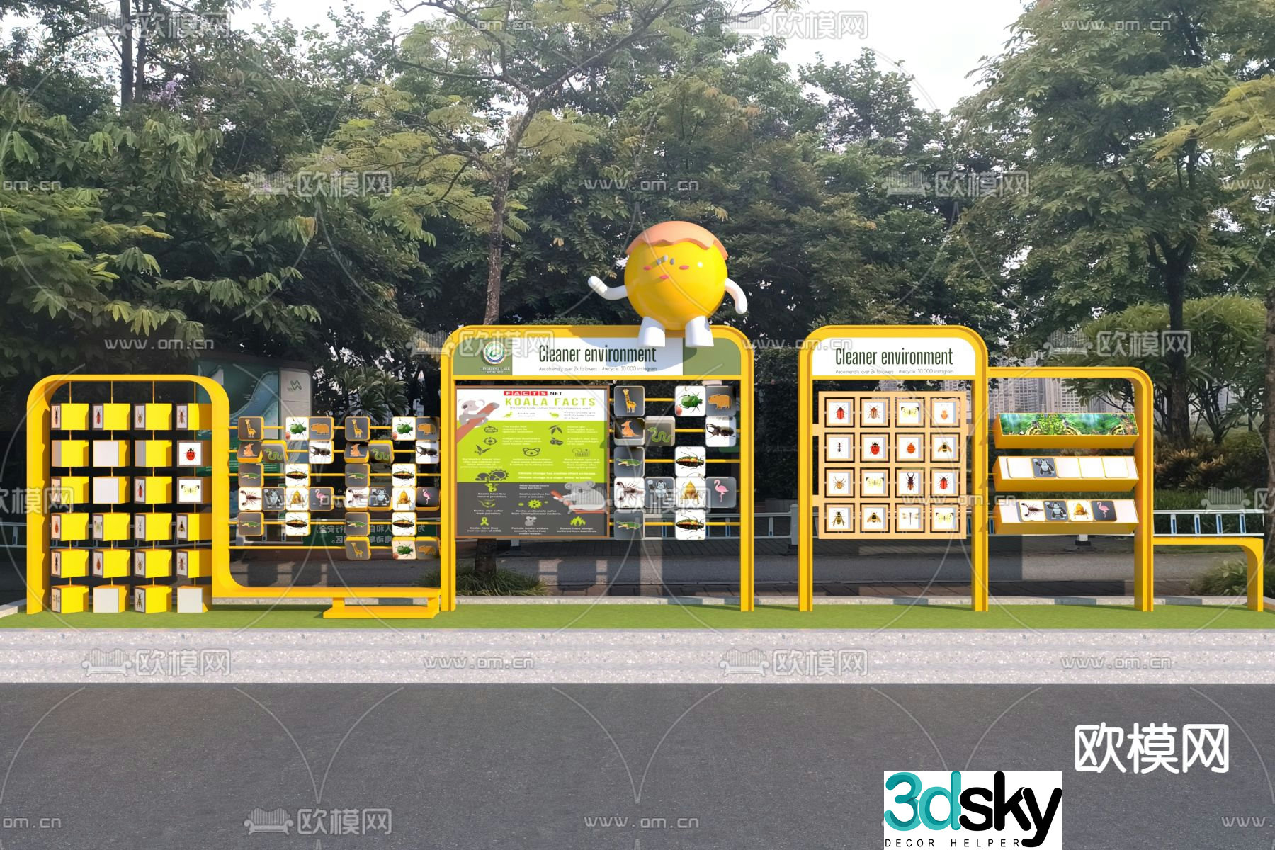 Children’s science popularization education card natural science popularization card science popularization bulletin board 3D model