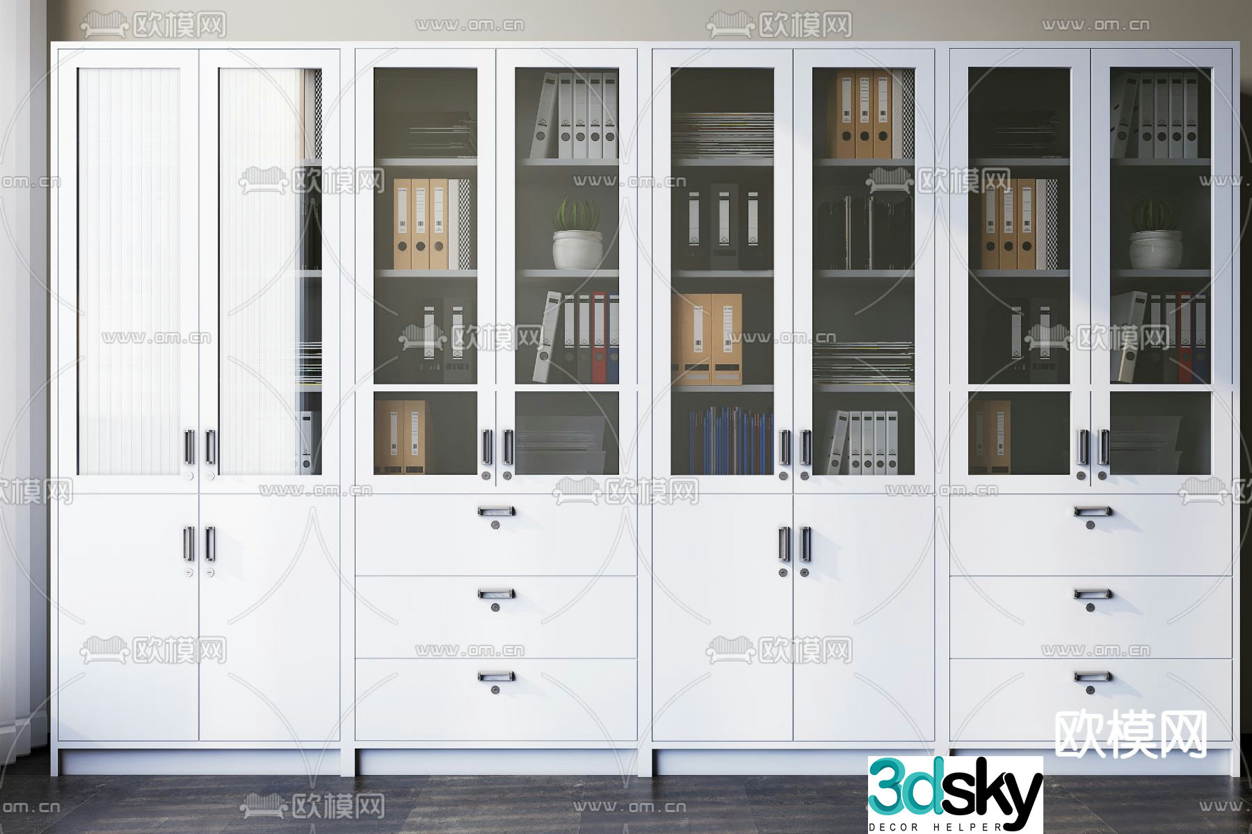 Modern filing cabinet filing cabinet 3d model