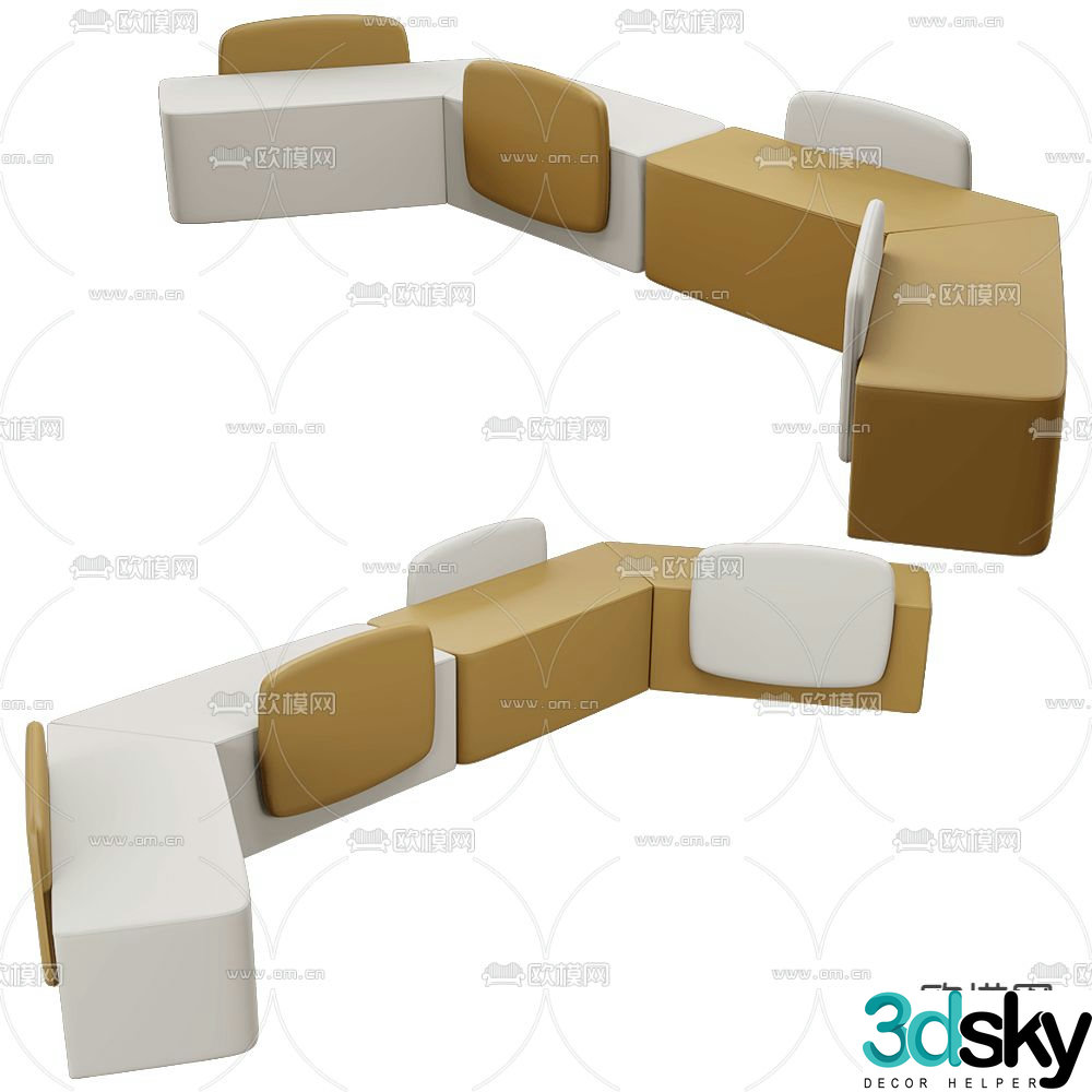 Sitlosophy modular sofa office sofa 3d model