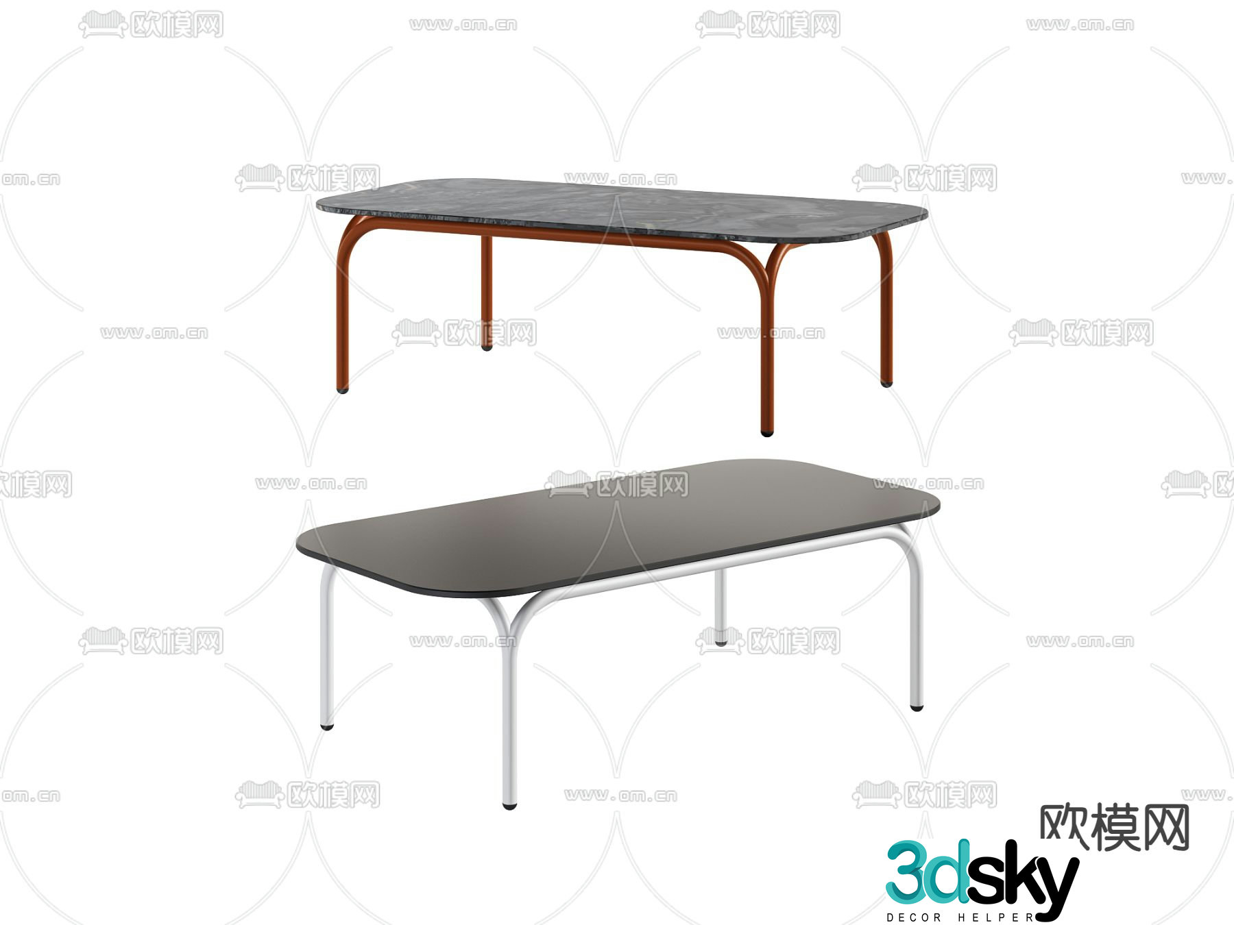 Modern coffee table Simple coffee table 3D model