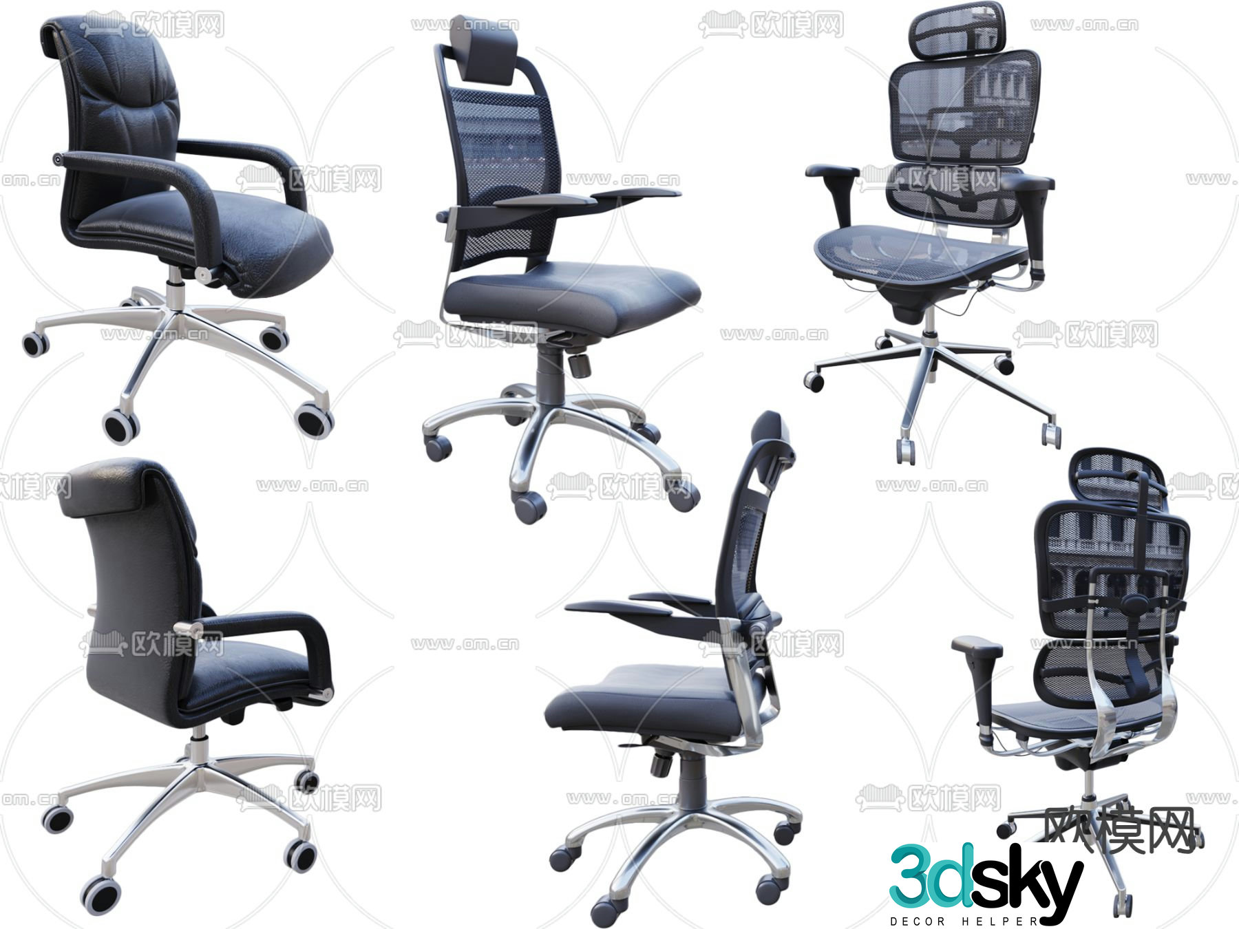 Office chair executive chair boss chair 3d model