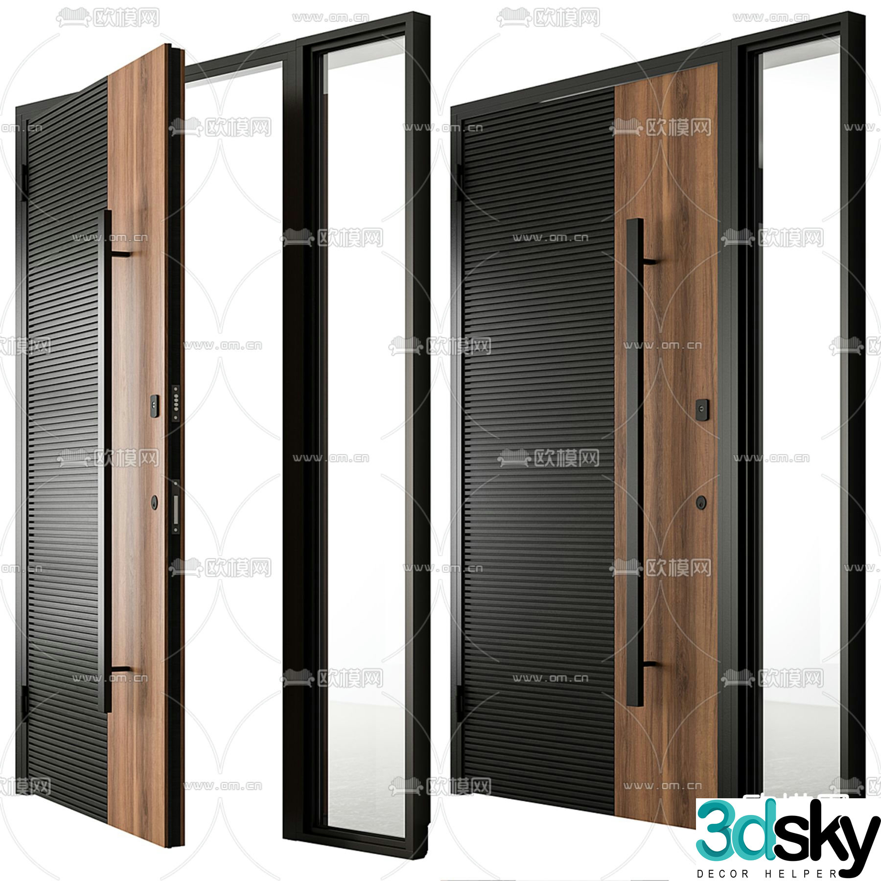 Entry door security door password door 3D model