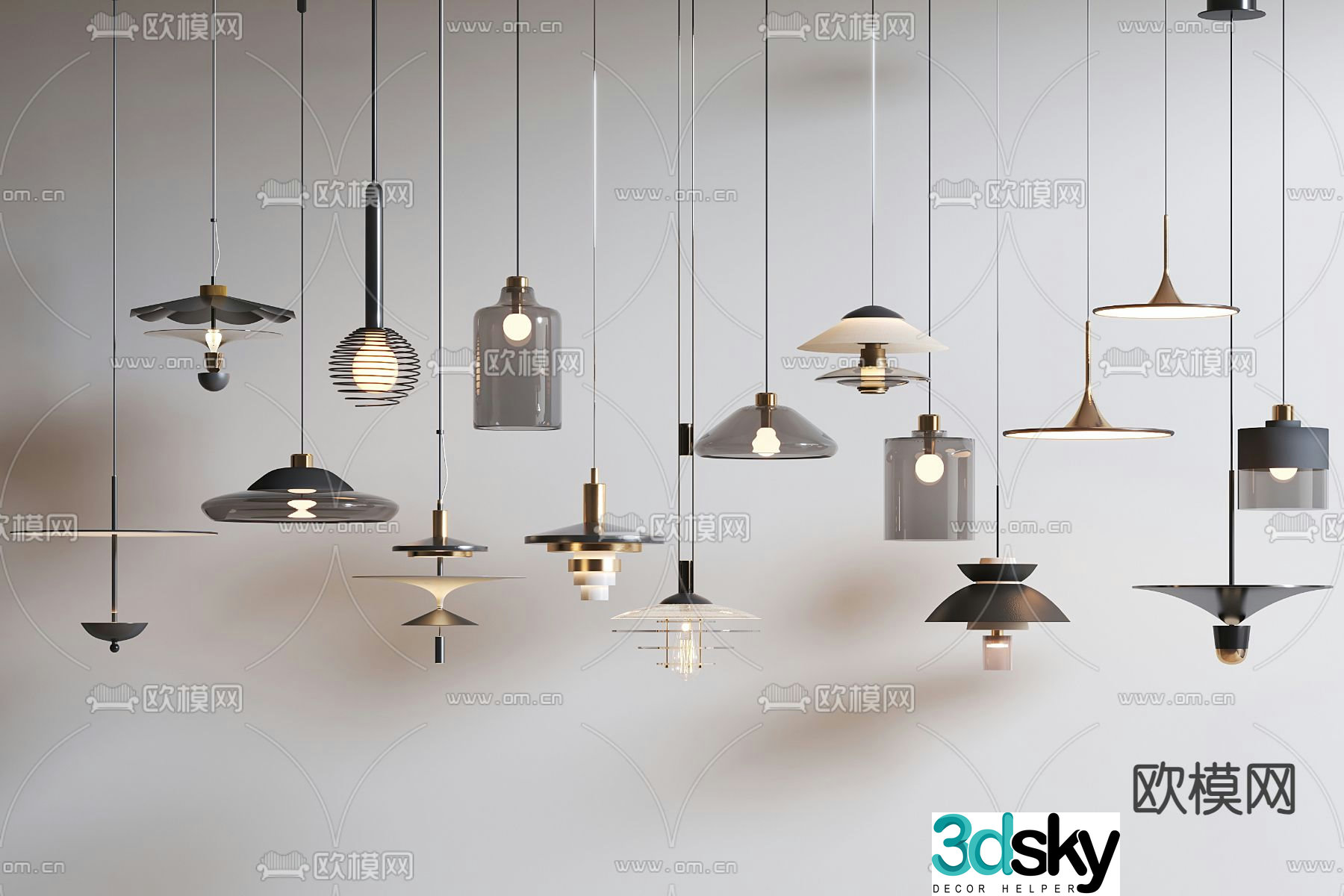 Glass small chandelier Fashion small chandelier 3d model