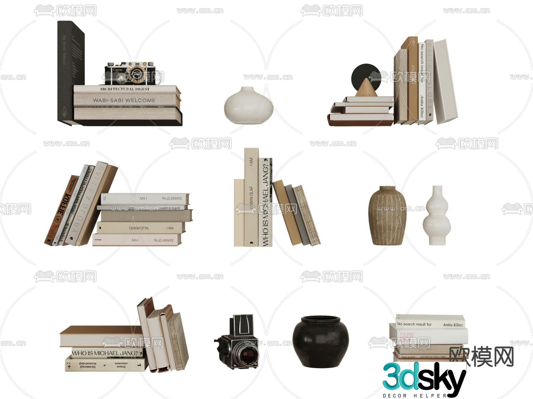 Modern book ornaments Jewelry ornaments 3d model