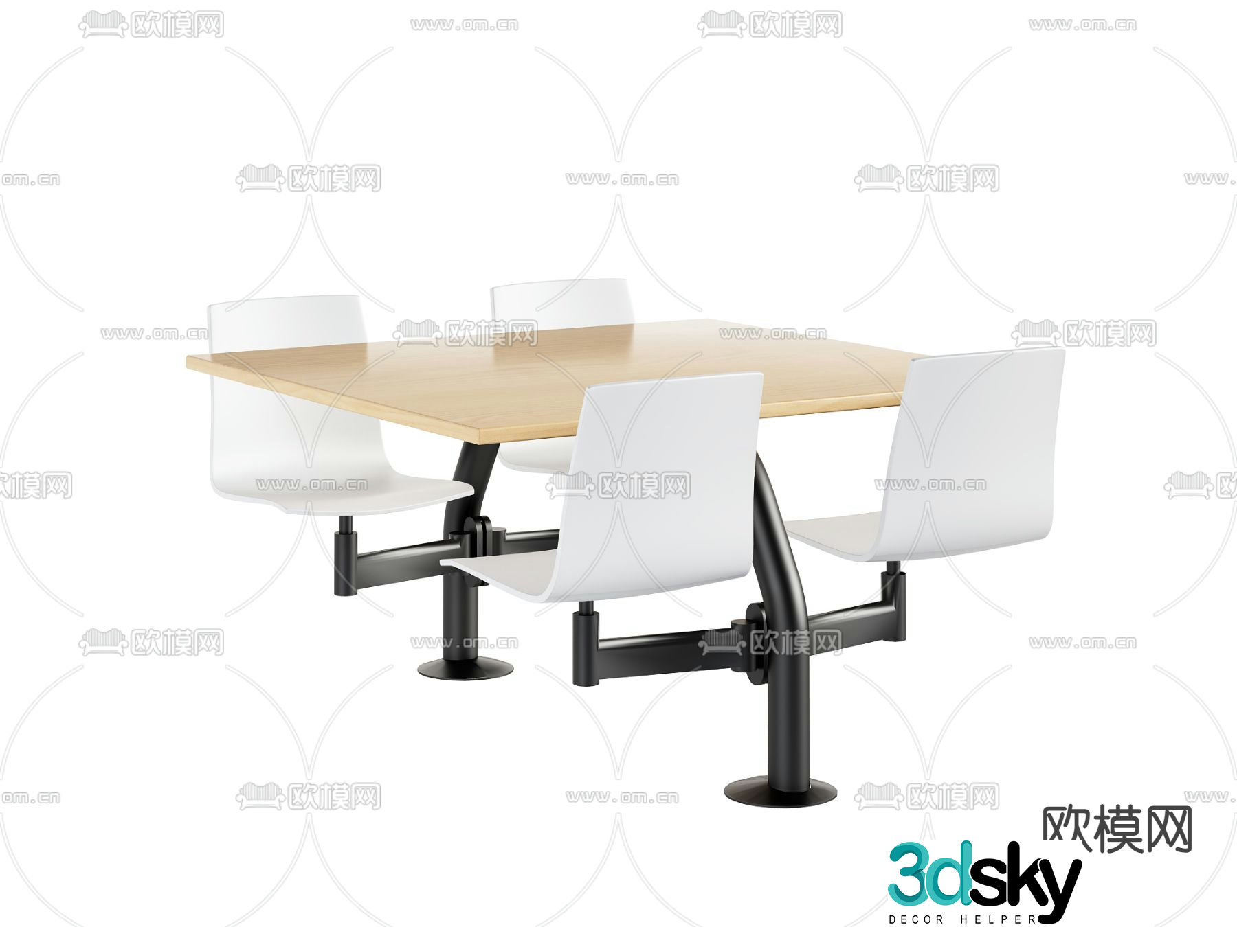 Current office chair table and chair 3d model