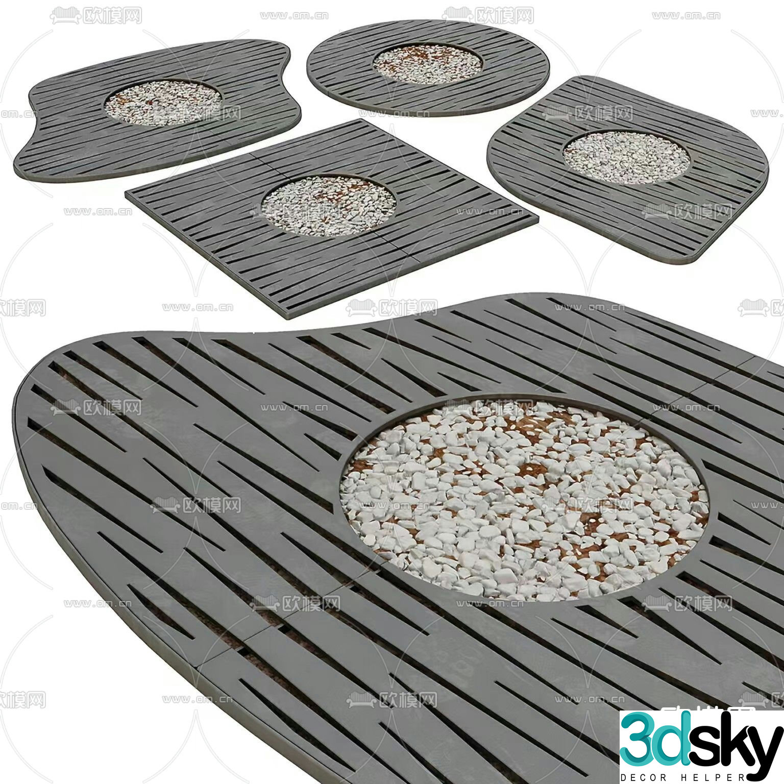 Tree pool tree trunk lattice 3d model