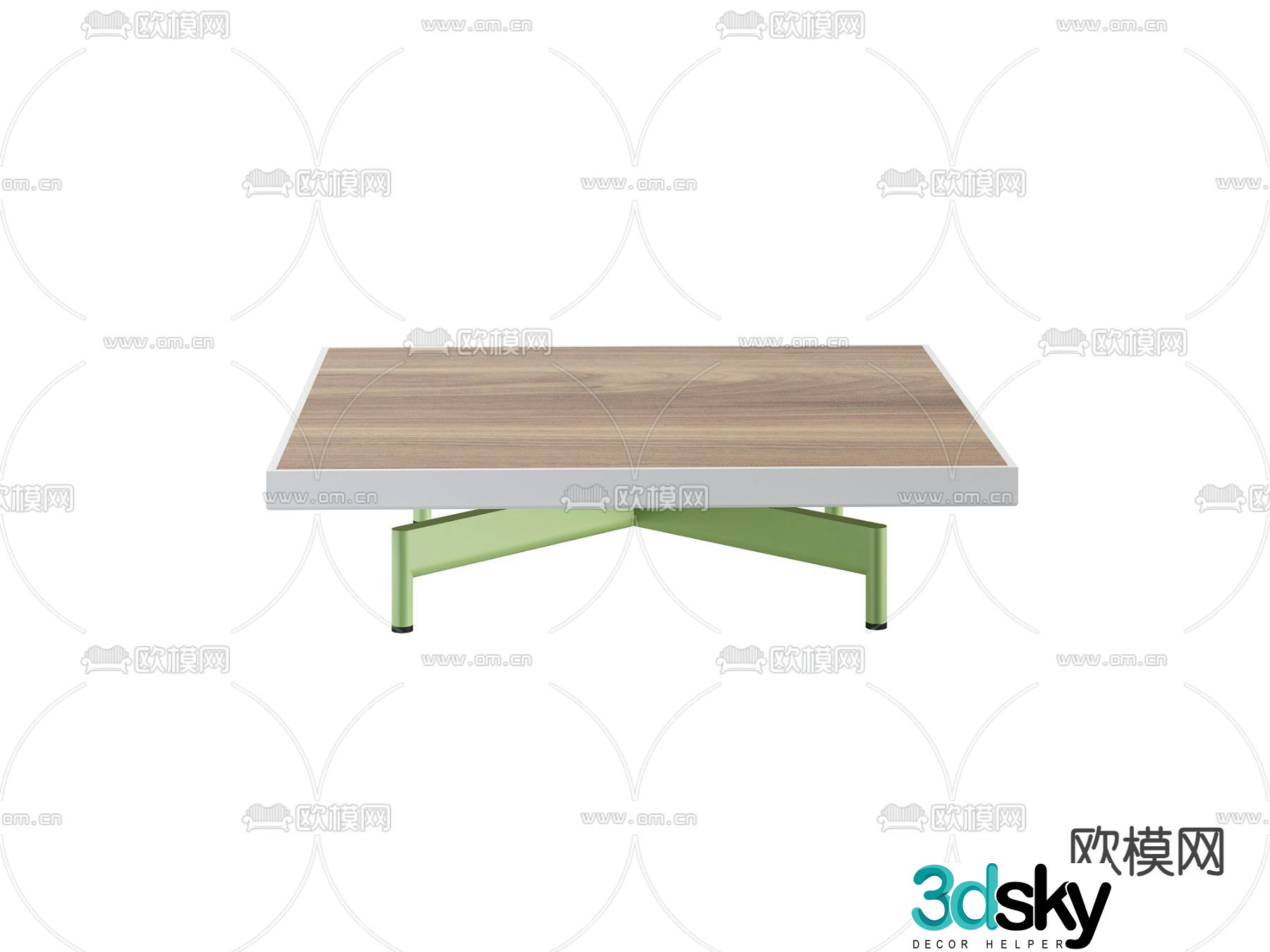 Modern square coffee table 3d model