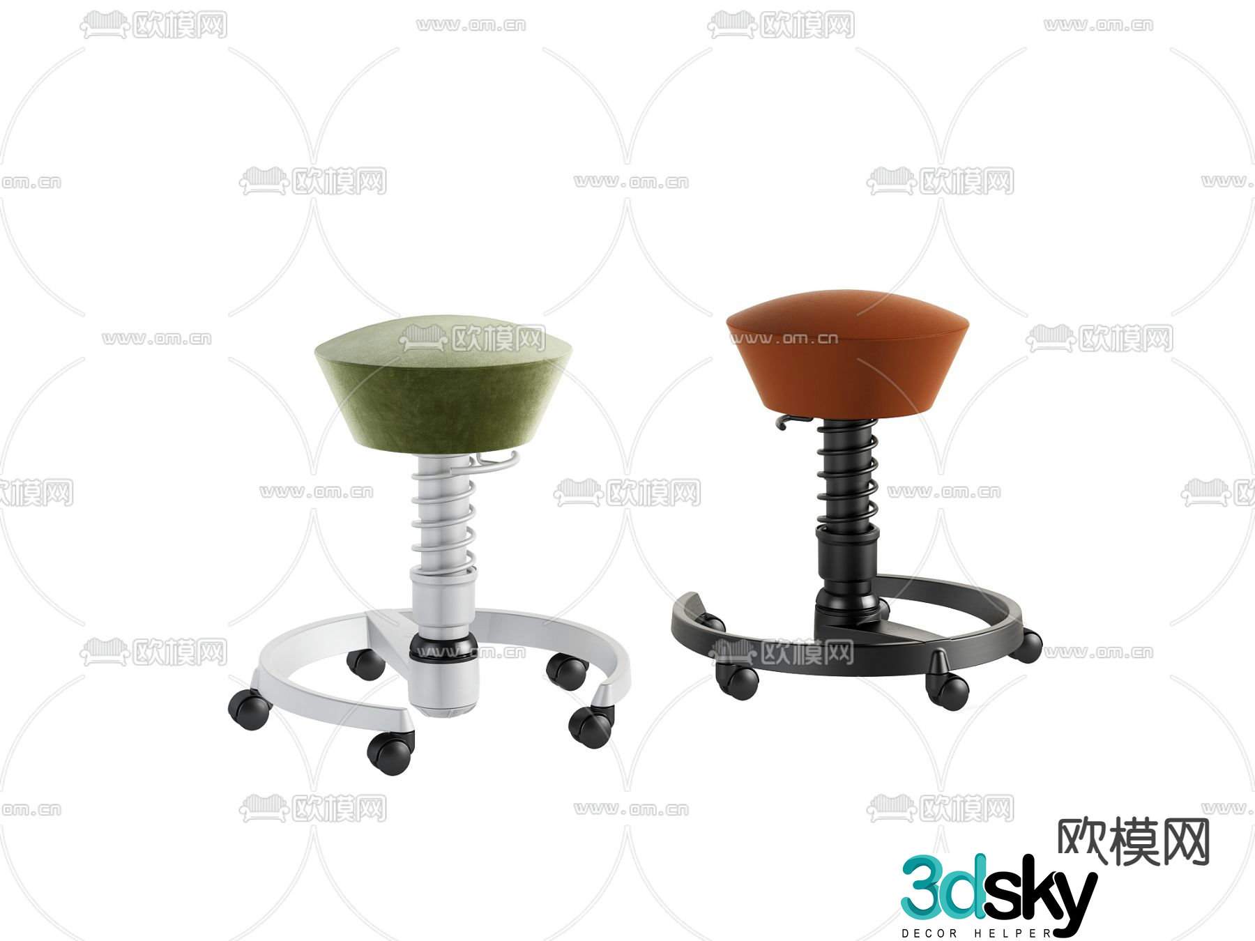 Sitting bench chair leisure chair 3d model
