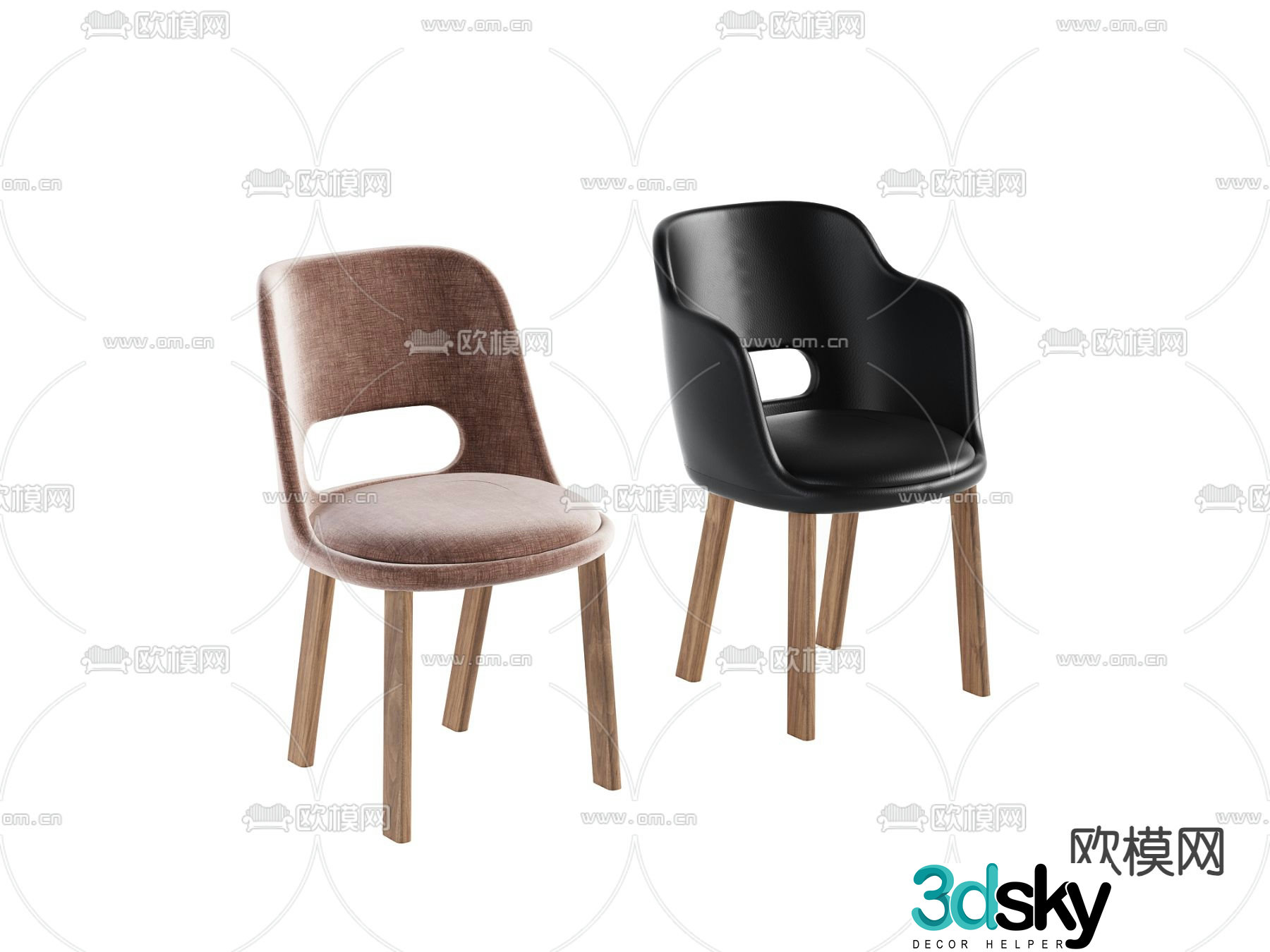 Modern chair Dining chair 3d model