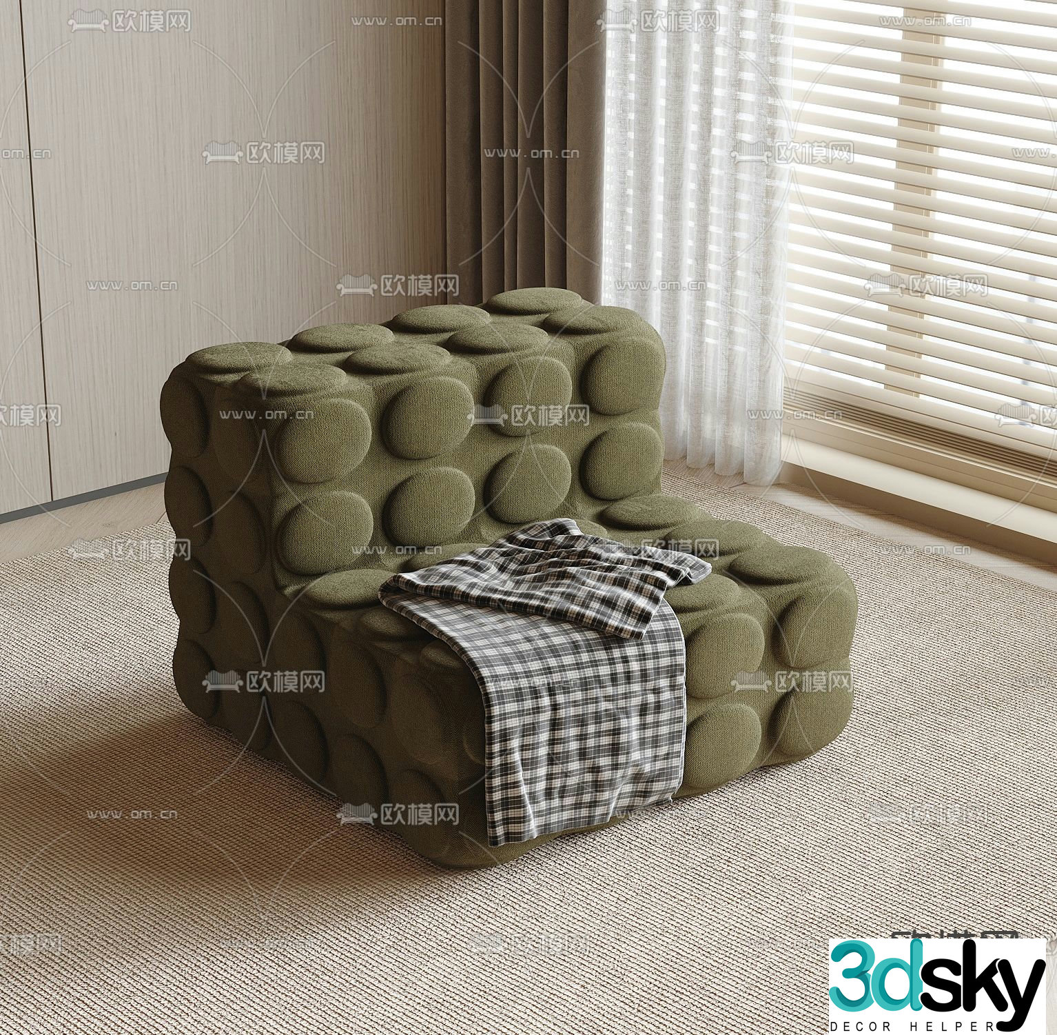 Leisure sofa single sofa 3d model