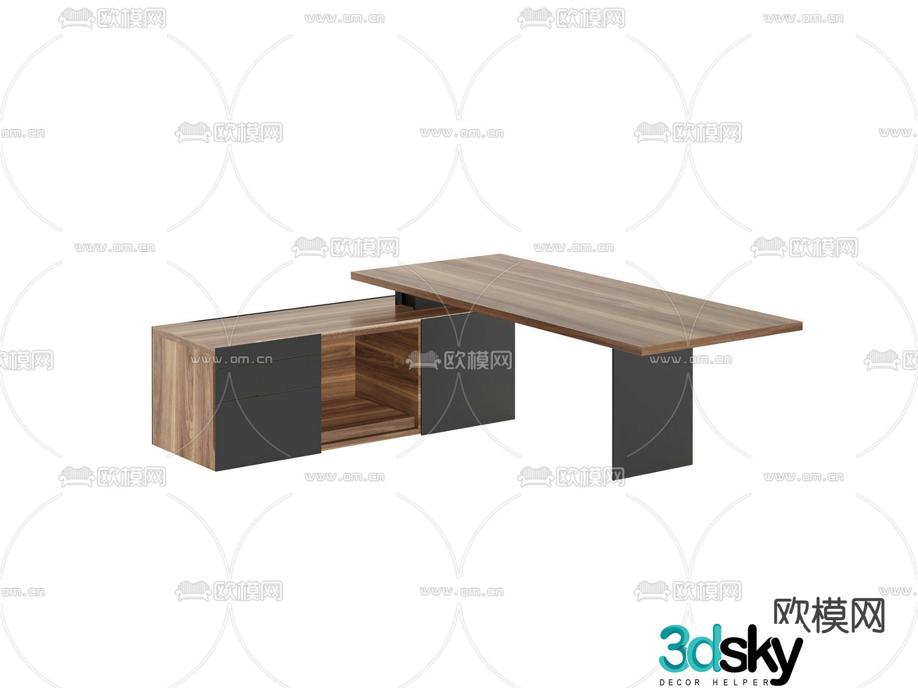 Modern executive desk executive desk boss desk office desk 3D model