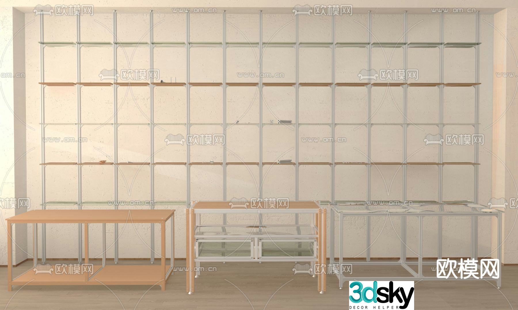 Aluminum profile workbench 3D model