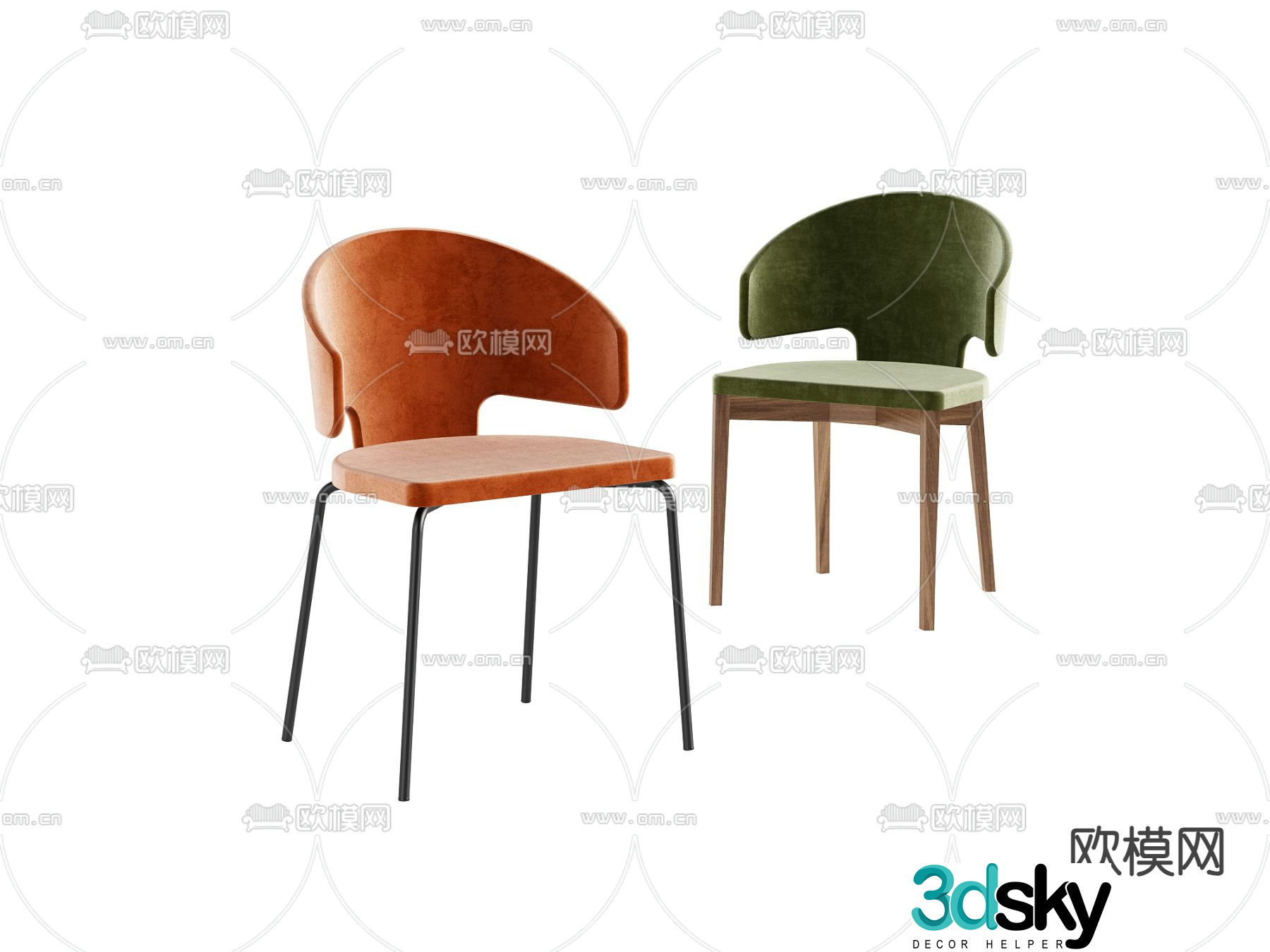 Modern chair Dining chair 3d model
