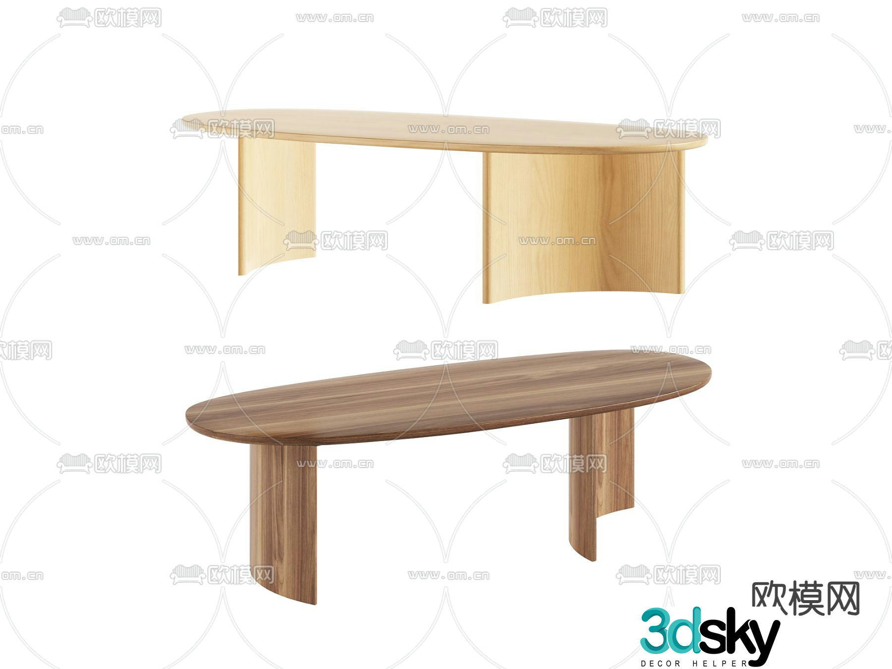 Modern dining table dining table 3d model
