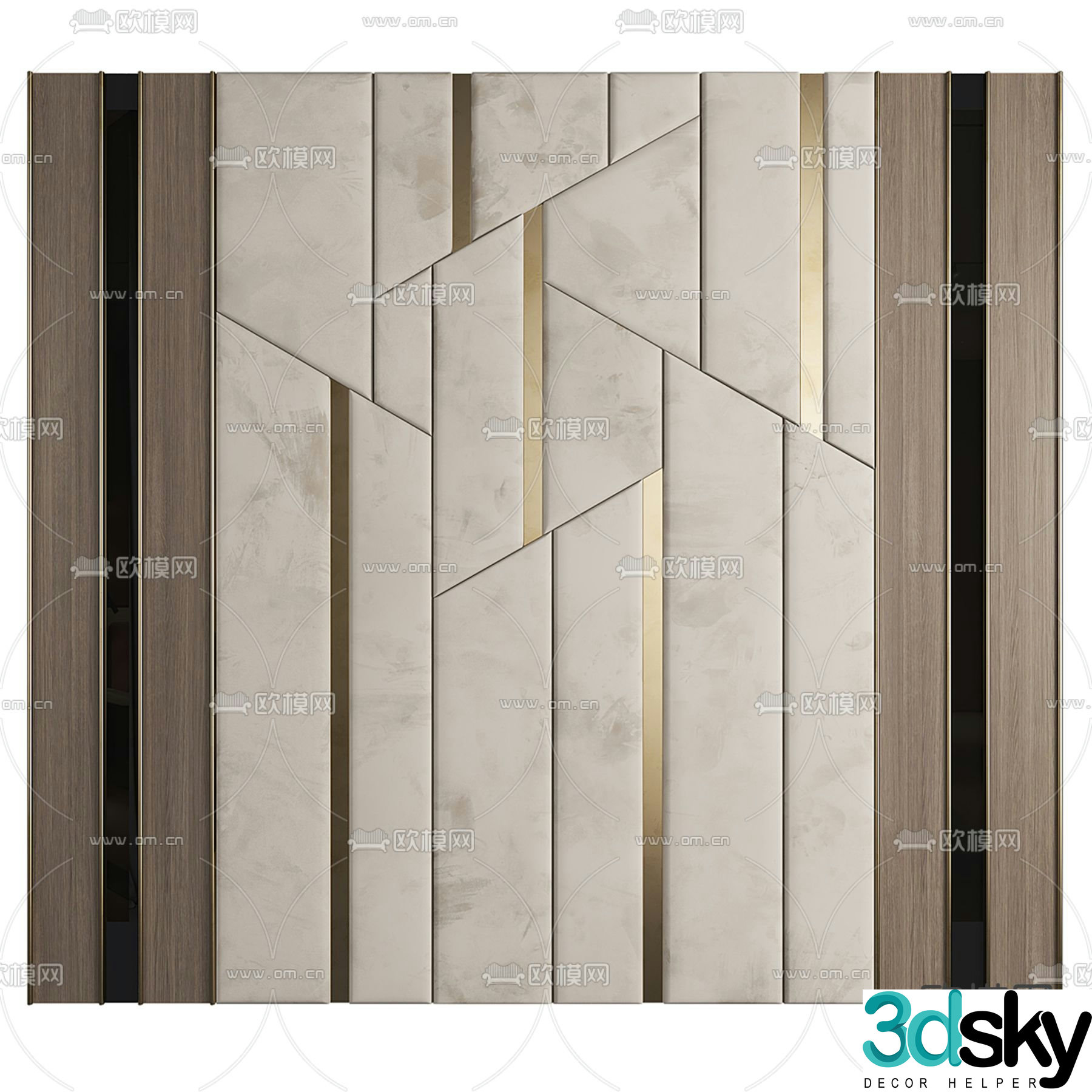 Bedside background wall soft package 3D model
