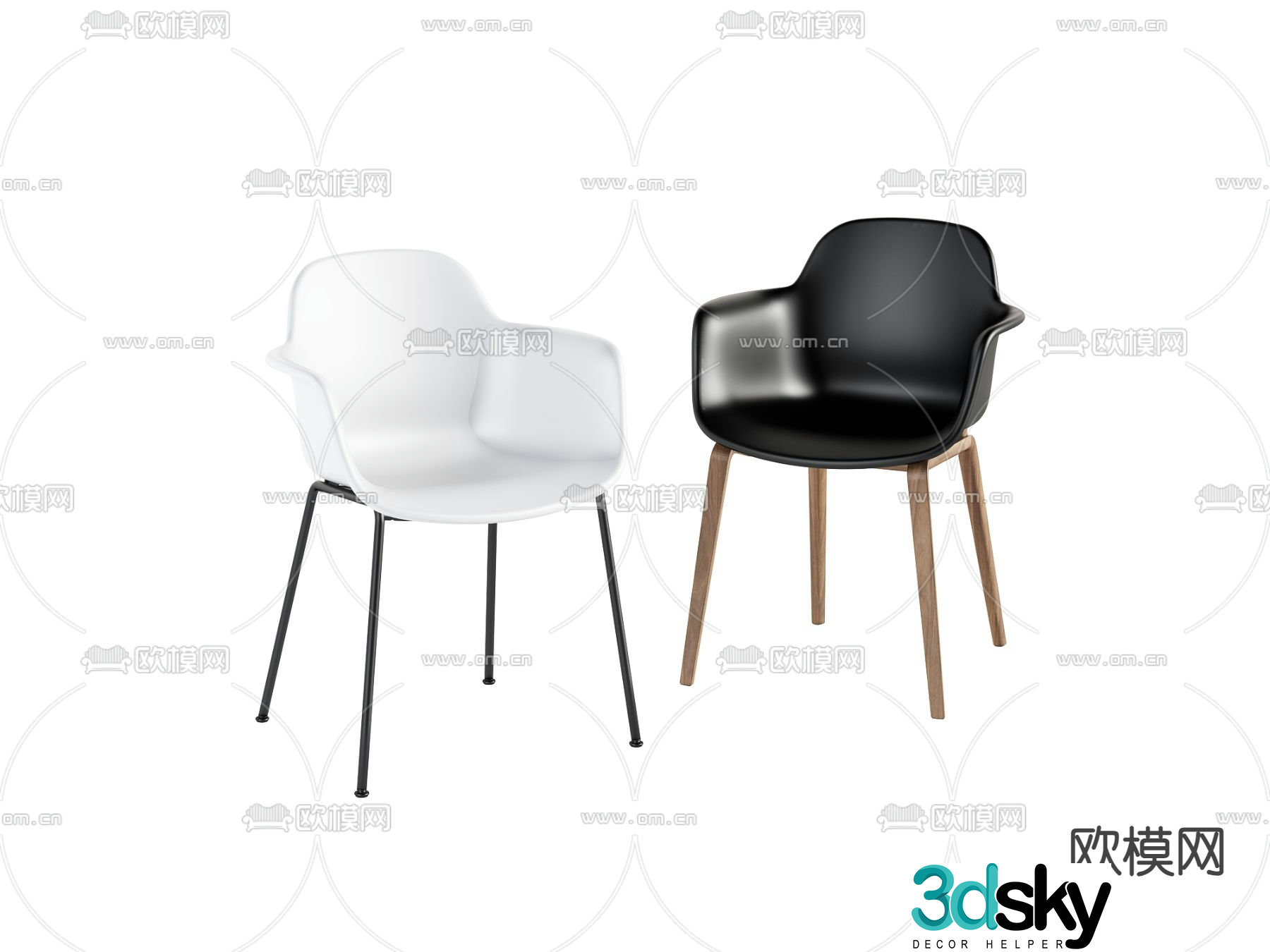 Modern chair leisure chair 3d model