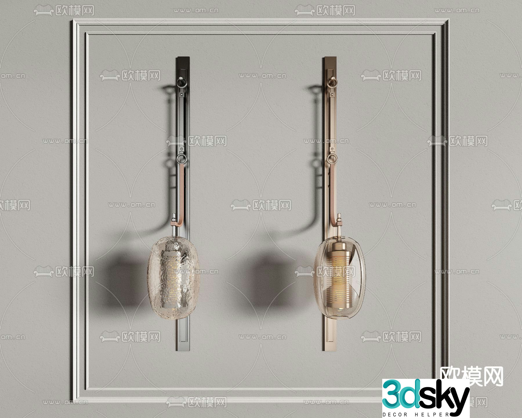 Simple wall lamp 3d model