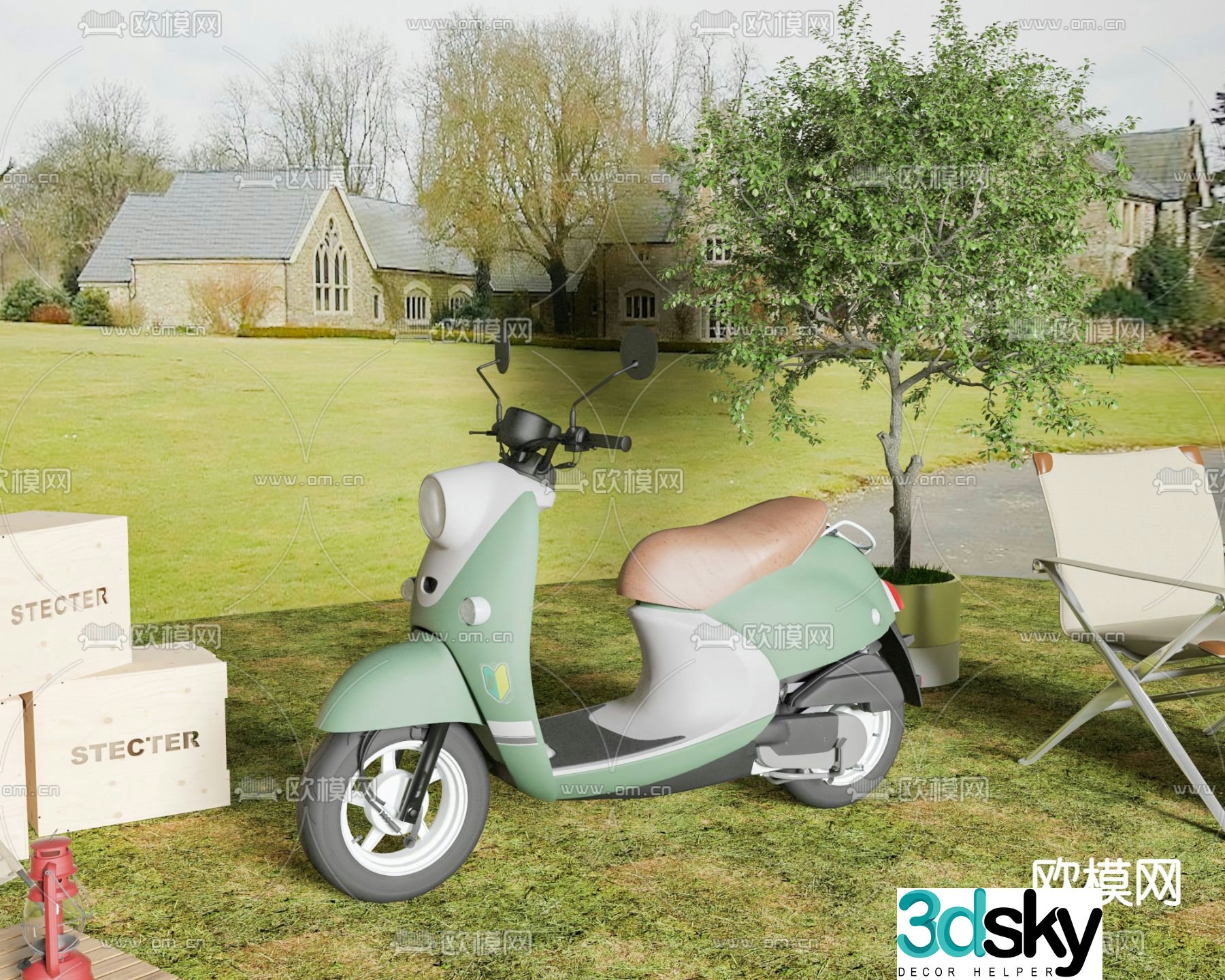 motorcycle electric car 3d model