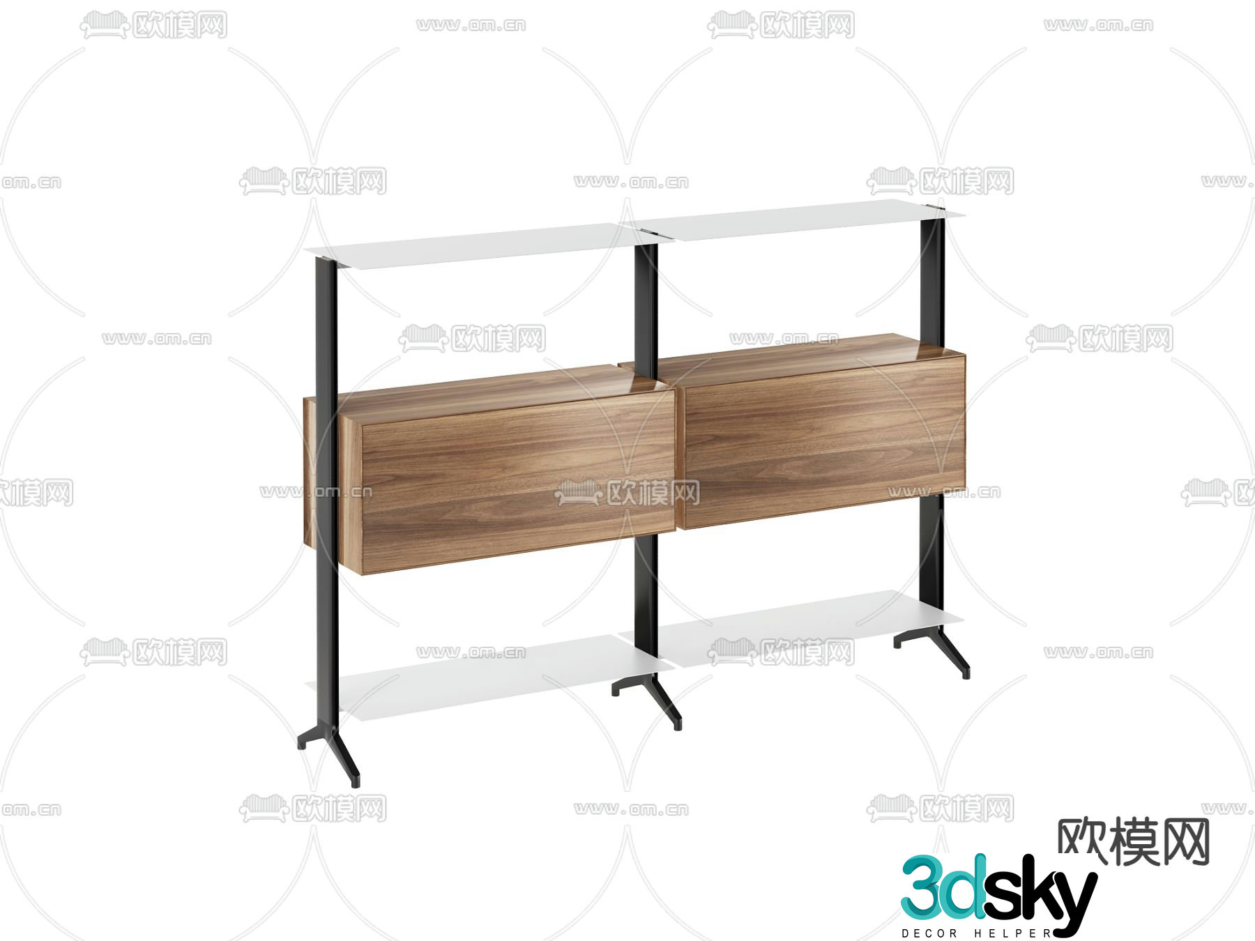 Modern storage rack storage rack 3d model