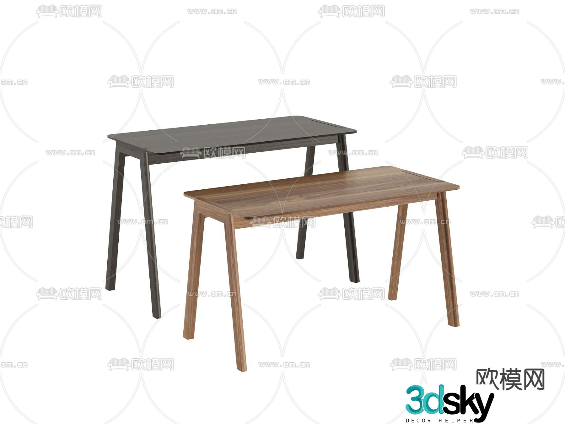 Modern desk desk 3d model