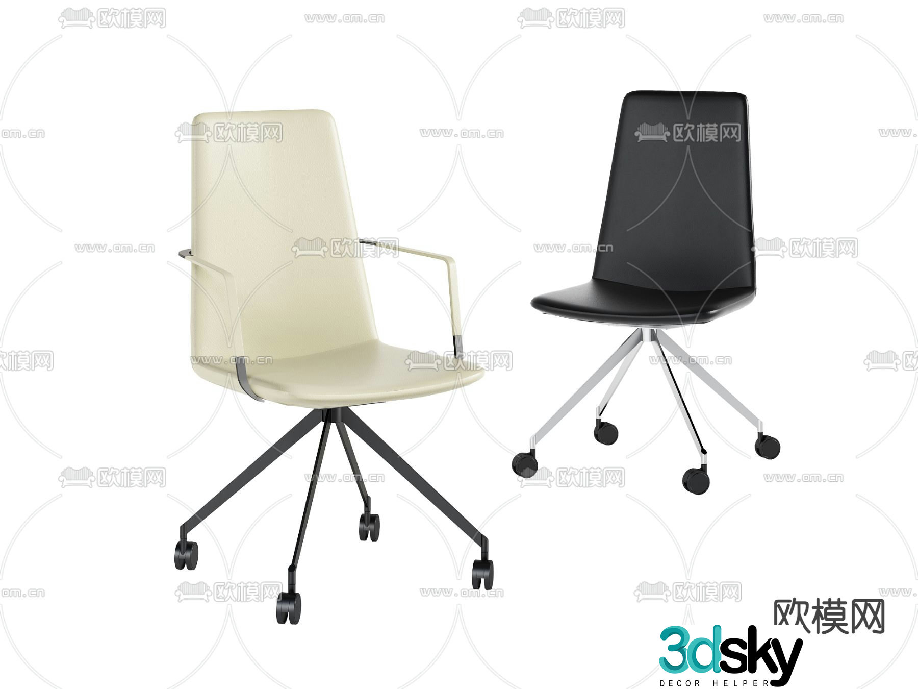 Office chair conference chair staff chair 3d model