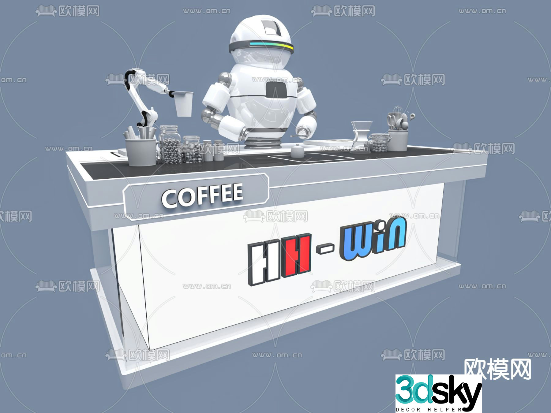 Intelligent robot coffee robot mechanical arm tea ceremony robot 3d model