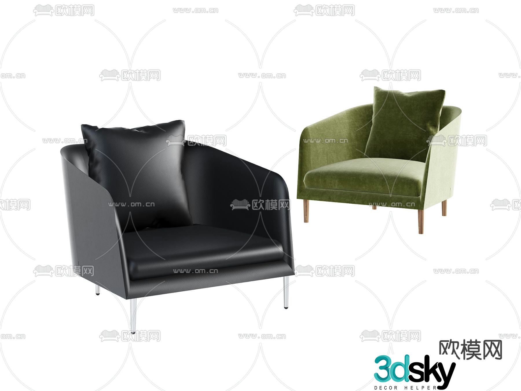 Sofa chair leisure chair armchair 3d model