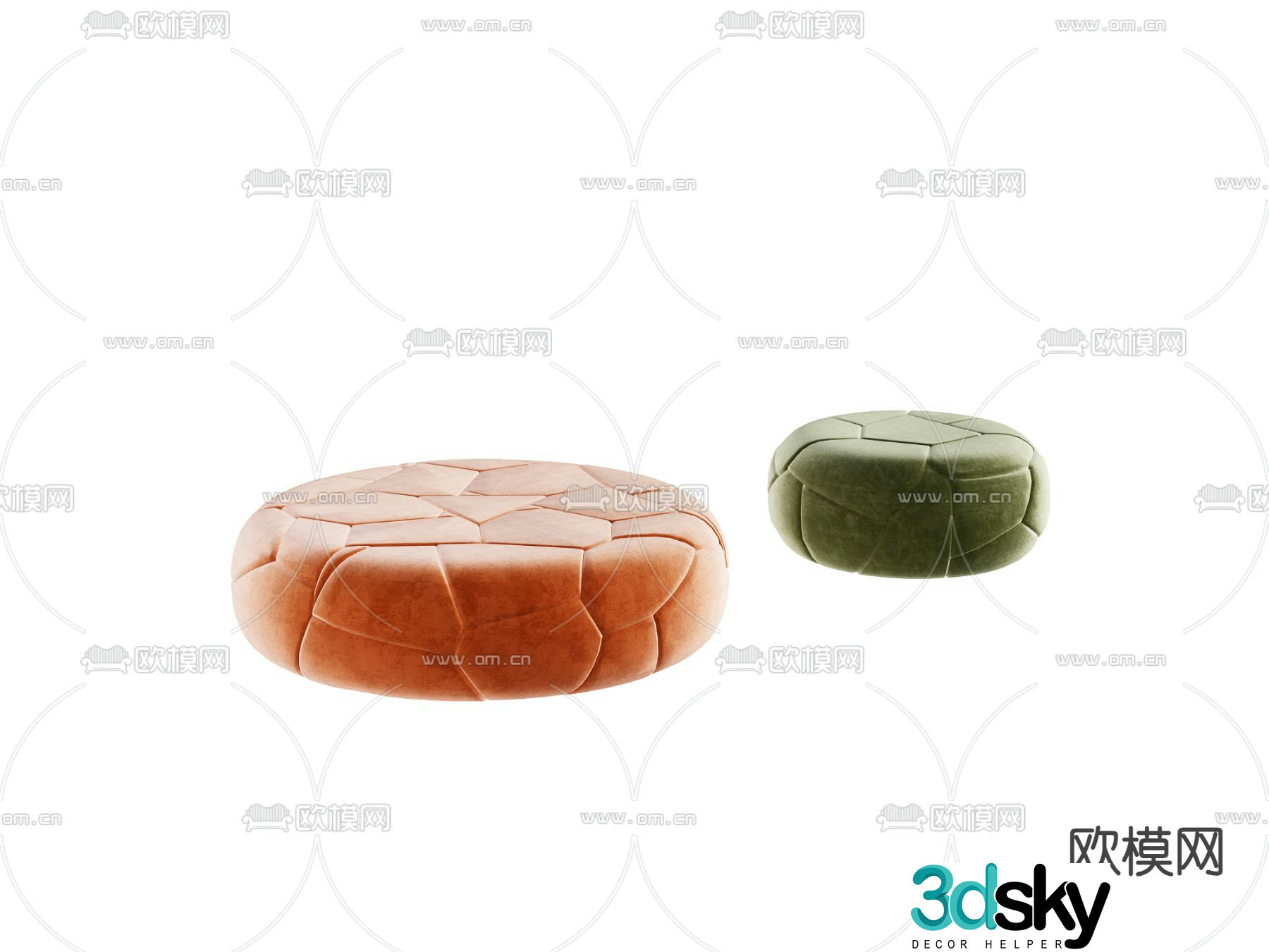 Stool Sofa Stool Round Stool Low Stool Footstep 3D Model