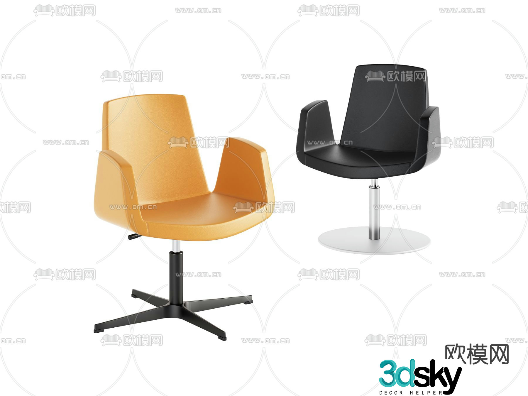 Office chair conference chair staff chair 3d model