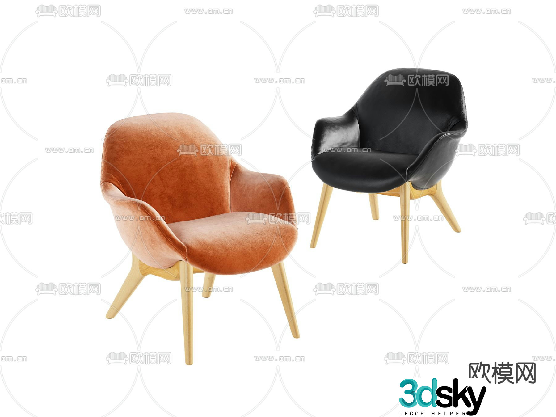 Sofa chair leisure chair armchair 3d model