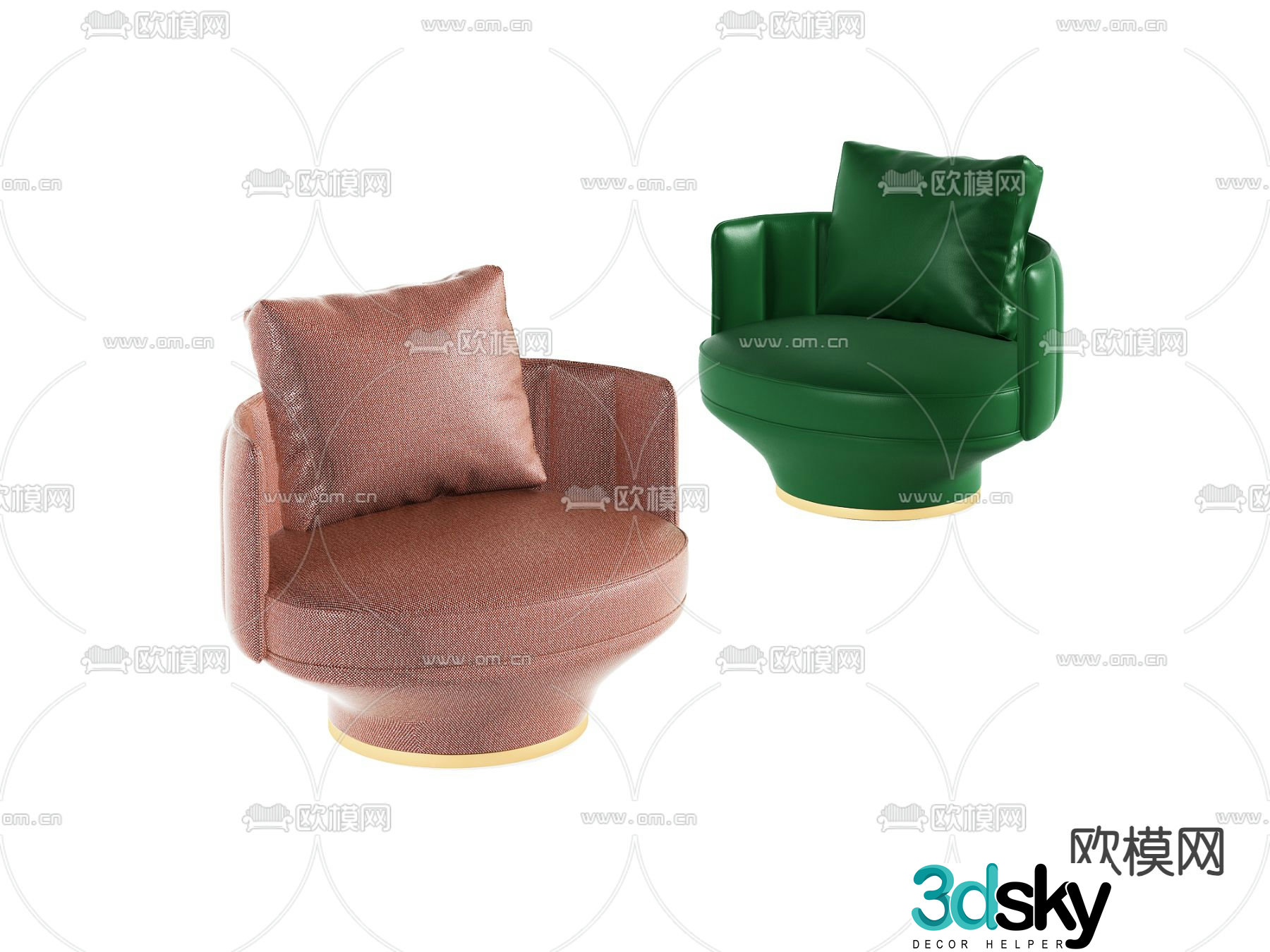 Modern casual sofa 3d model