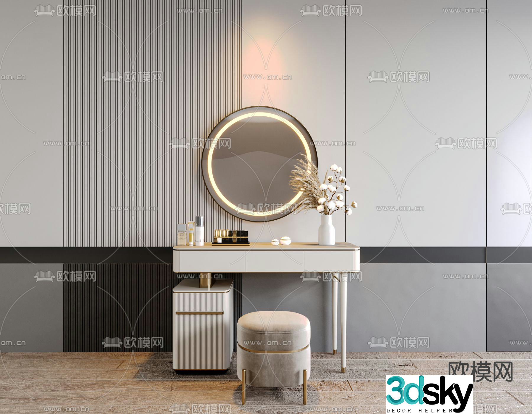 Modern dressing table 3d model