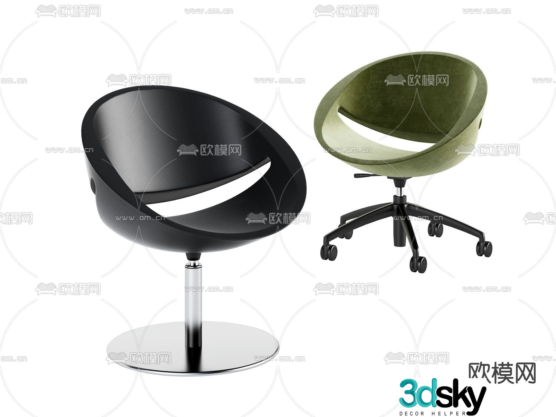 Office chair conference chair staff chair 3d model