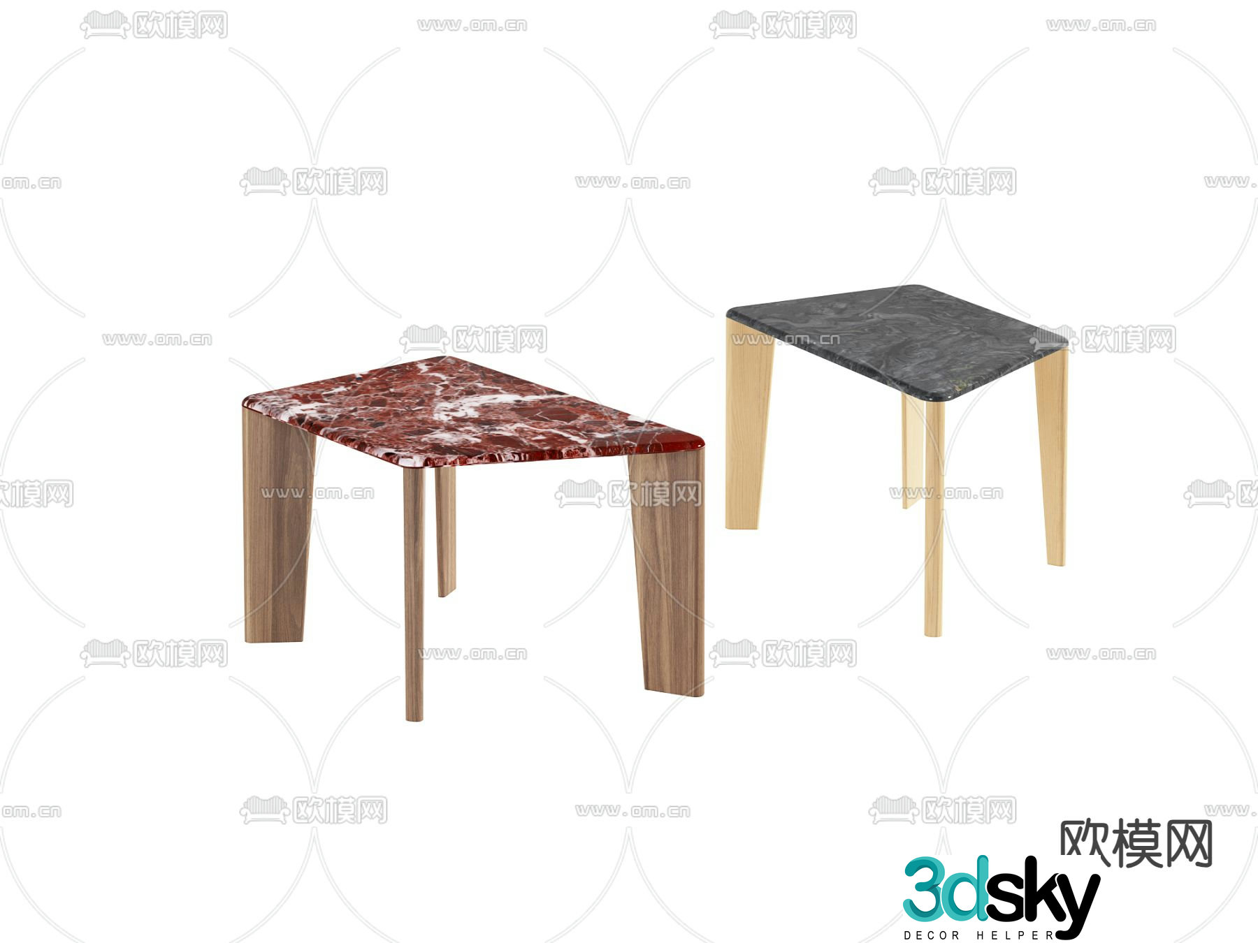 Modern casual table negotiation table 3d model