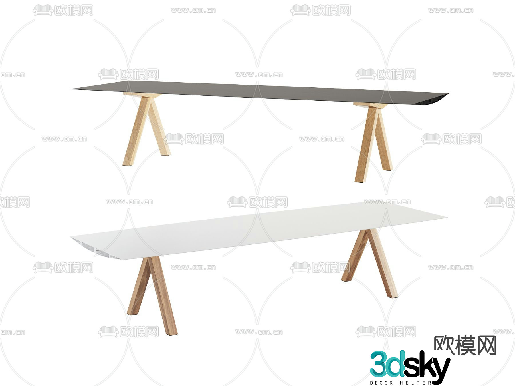 Modern conference table 3d model