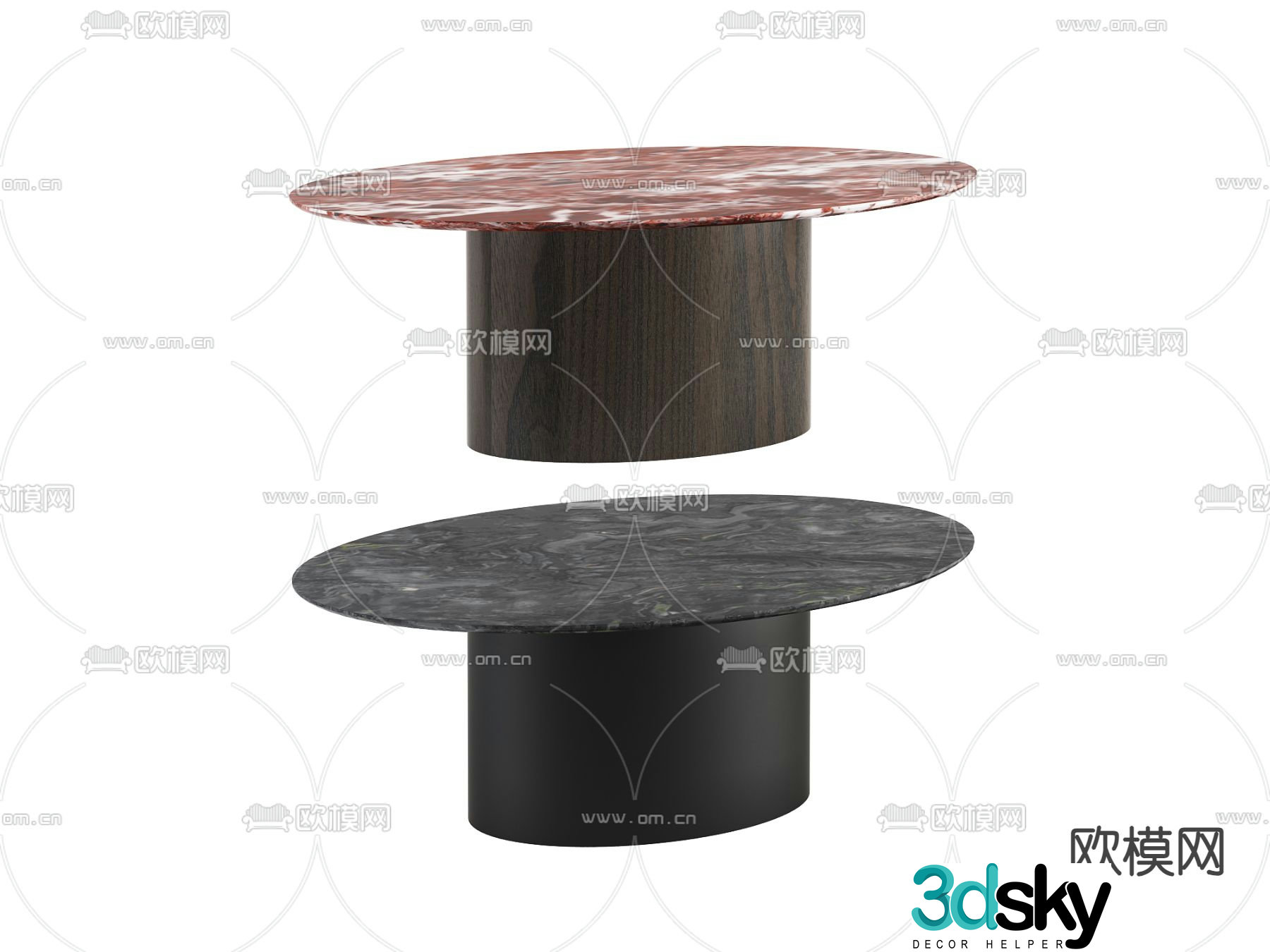 Modern dining table dining table 3d model