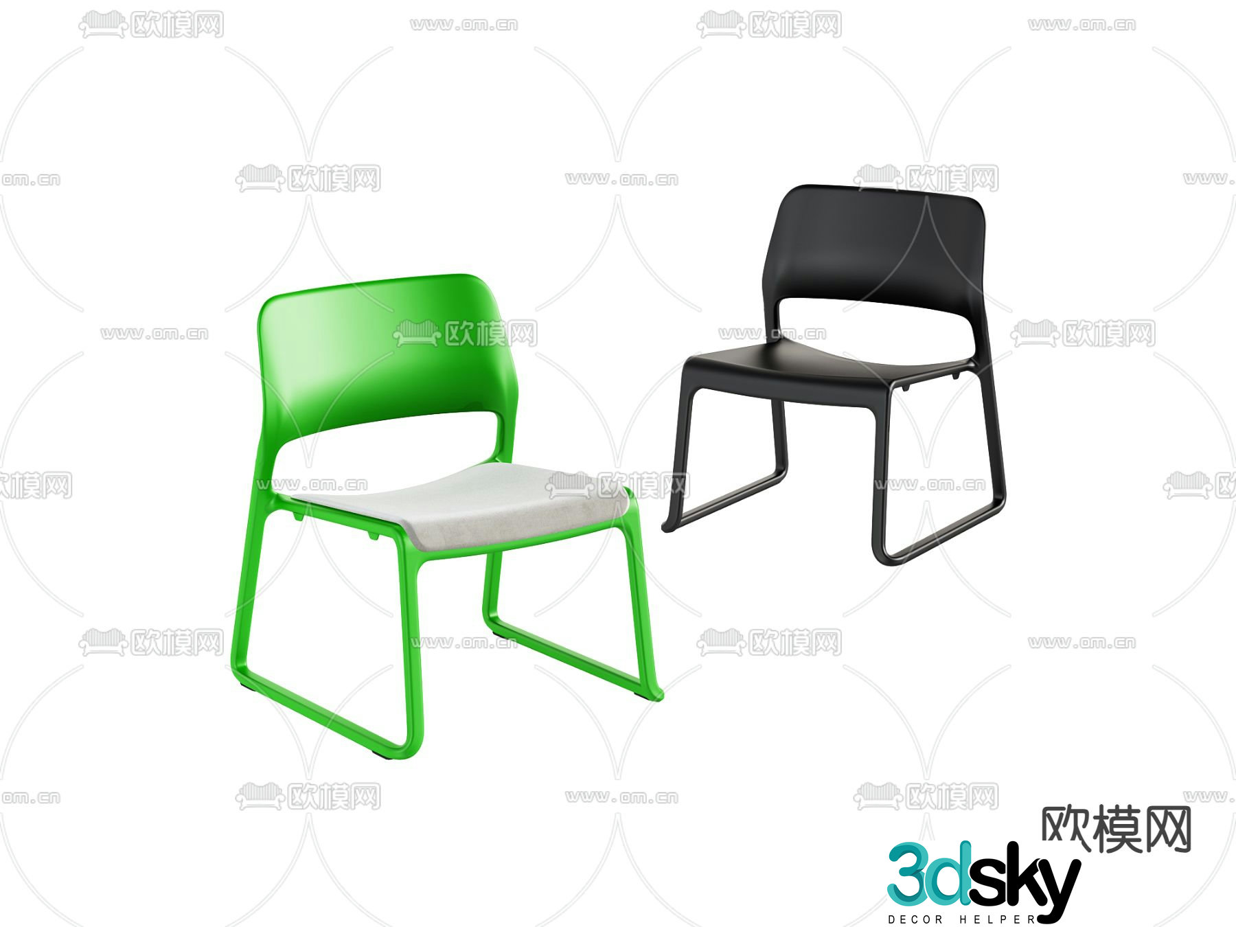 Modern chair Dining chair 3d model