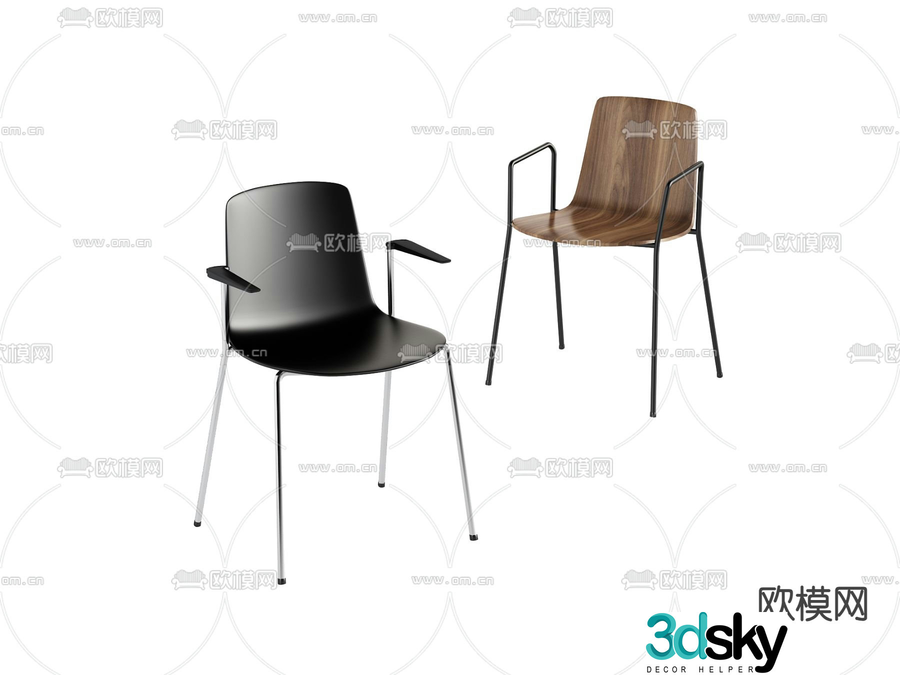 Modern leisure chair office chair single chair 3d model