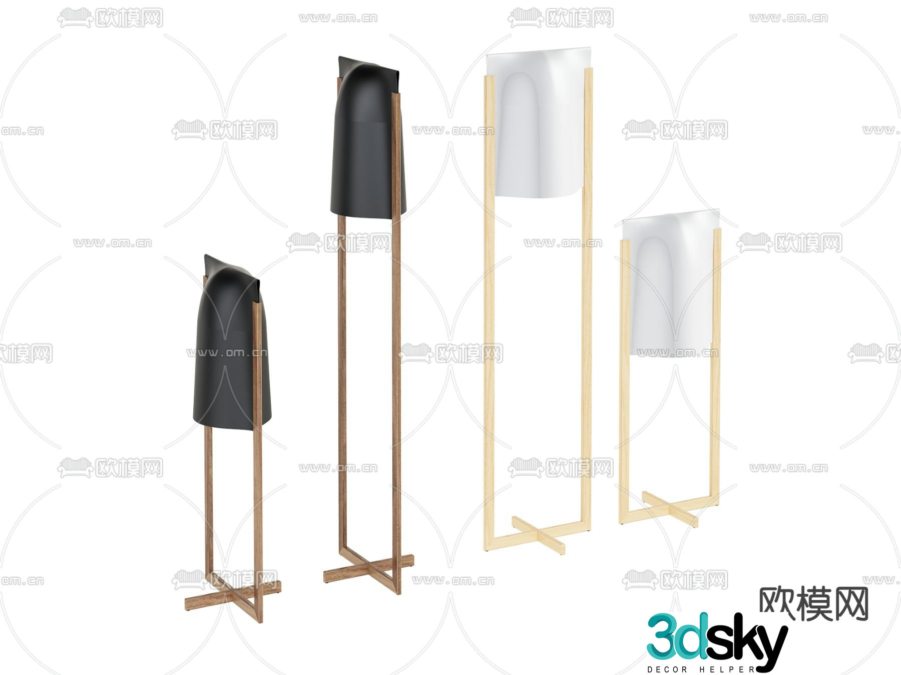 Modern floor lamp 3d model