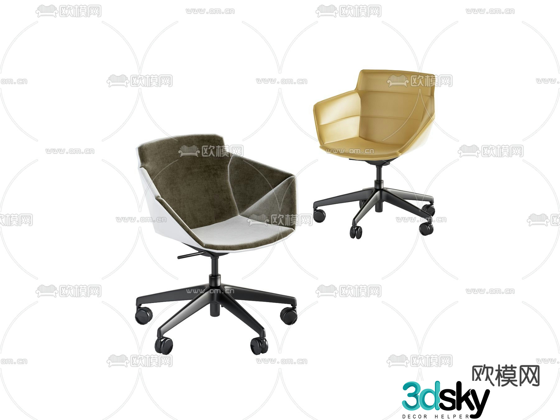 Office chair staff chair conference chair 3d model