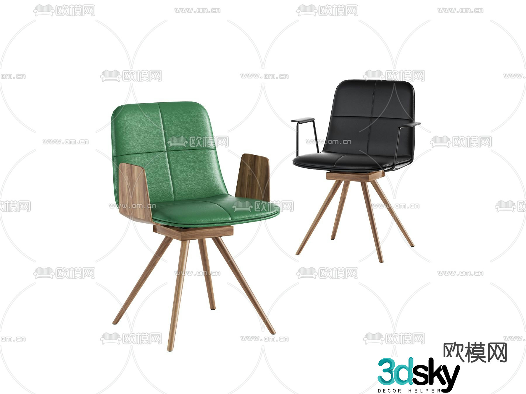 Modern seat single chair 3d model