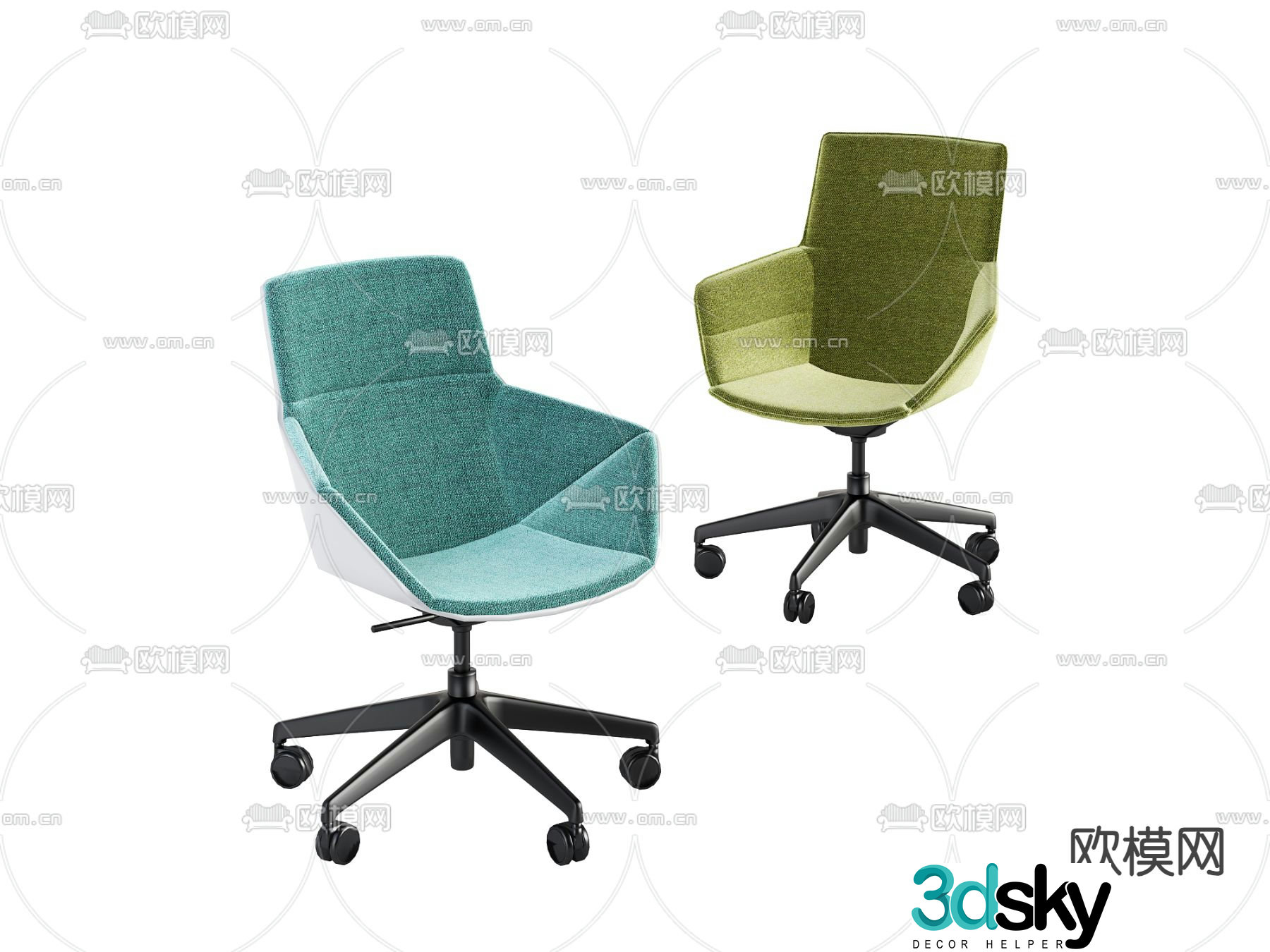 Office chair staff chair conference chair 3d model