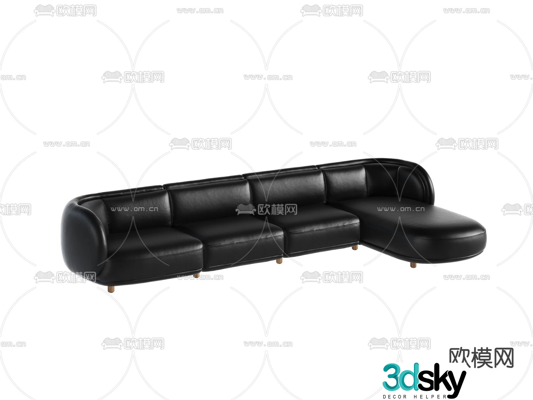 Modern multiplayer sofa 3d model